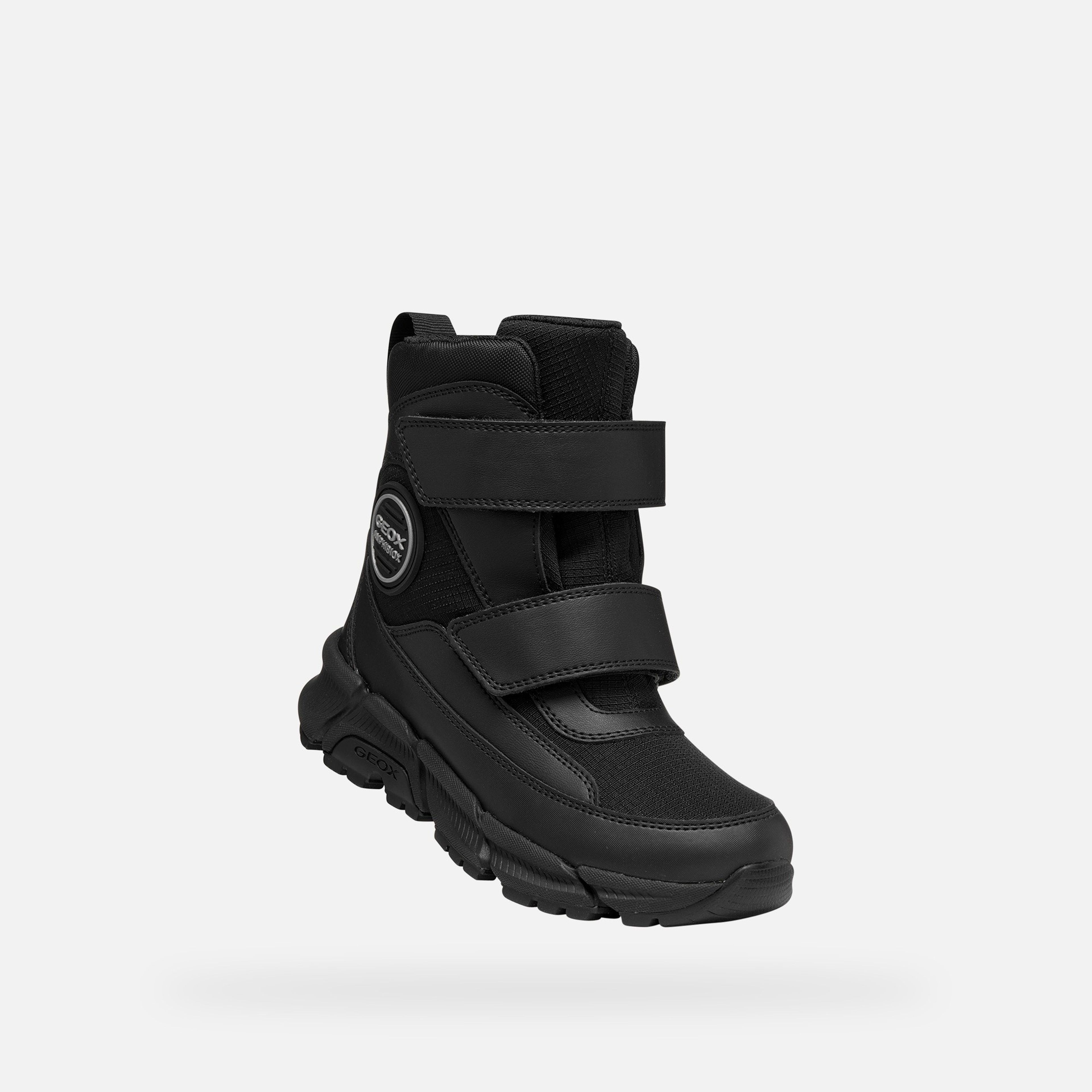 Čierna chlapčenská členková obuv Geox Flexyper Plus - 005