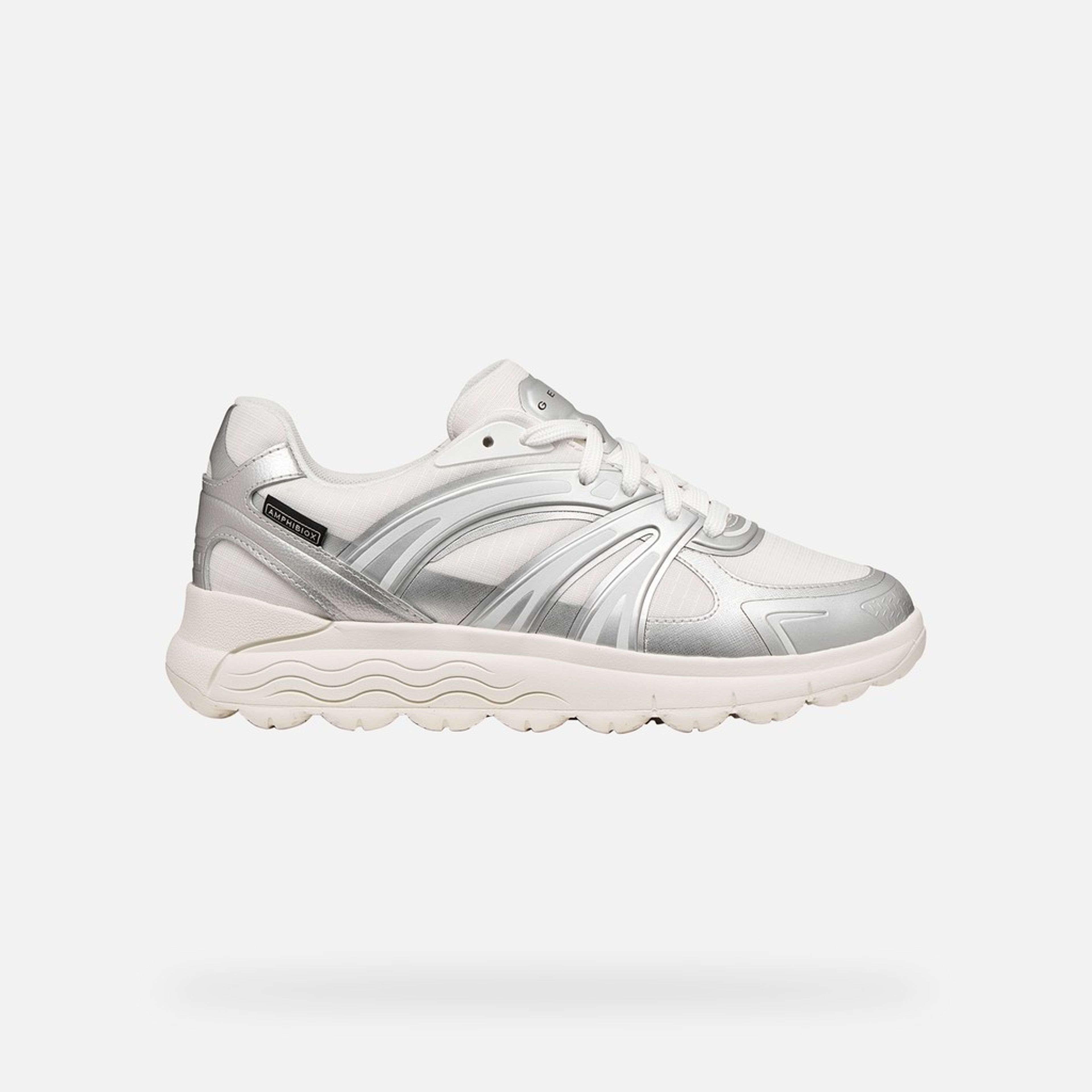 Sneakers albi pentru femei Geox Spherica 4x4 B ABX - 002