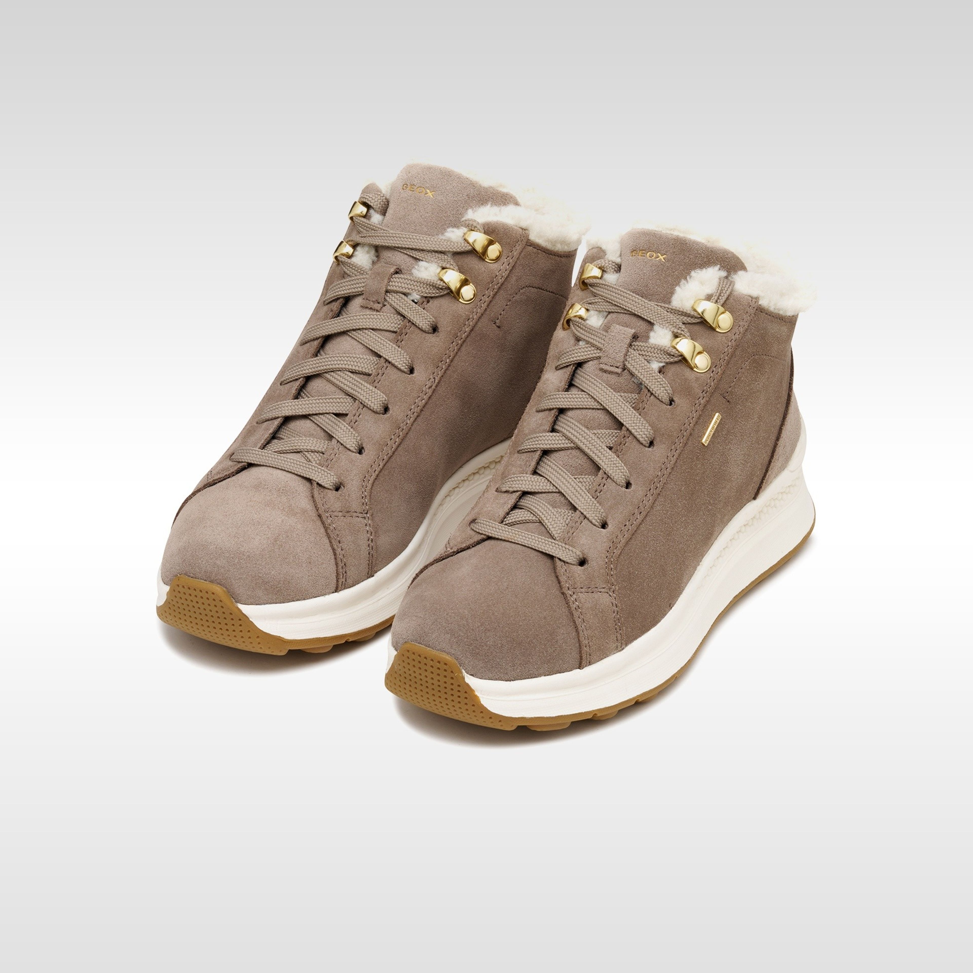 Sneakers maro închis pentru femei Geox Spherica Actif X2 - 009