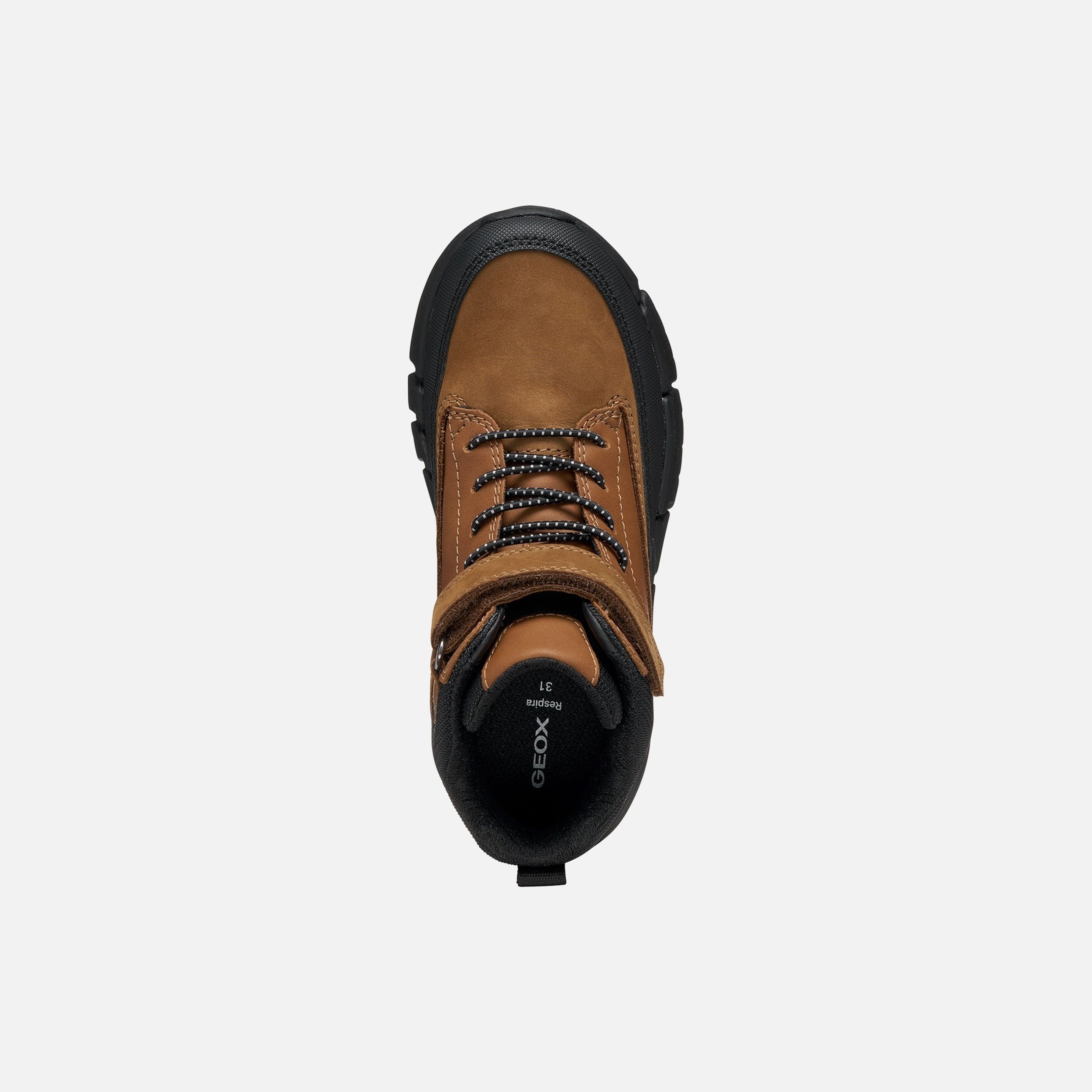 Hnedá chlapčenská členková obuv Geox Flexyper - 005