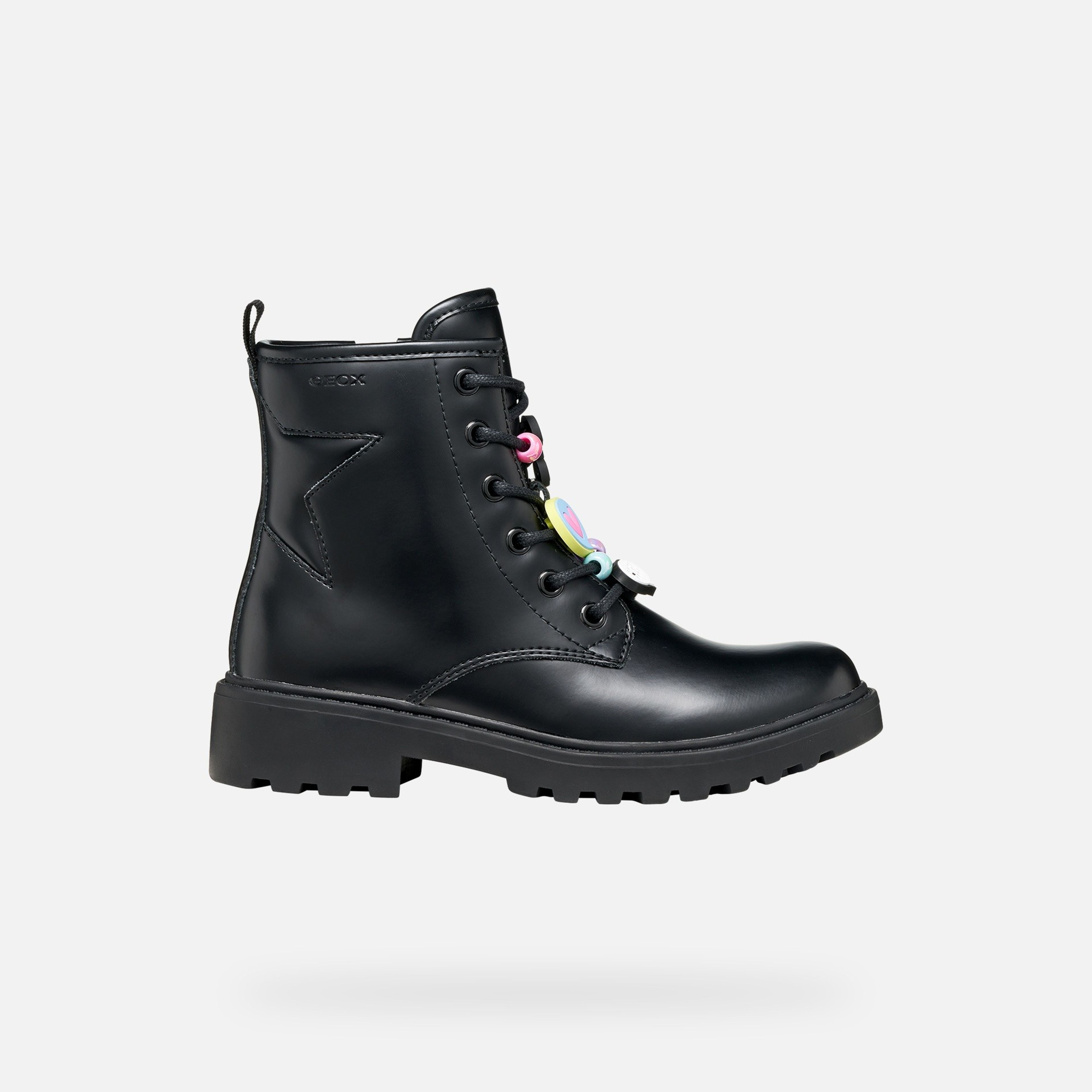 Čierna dievčenská členková obuv Geox Casey - 002