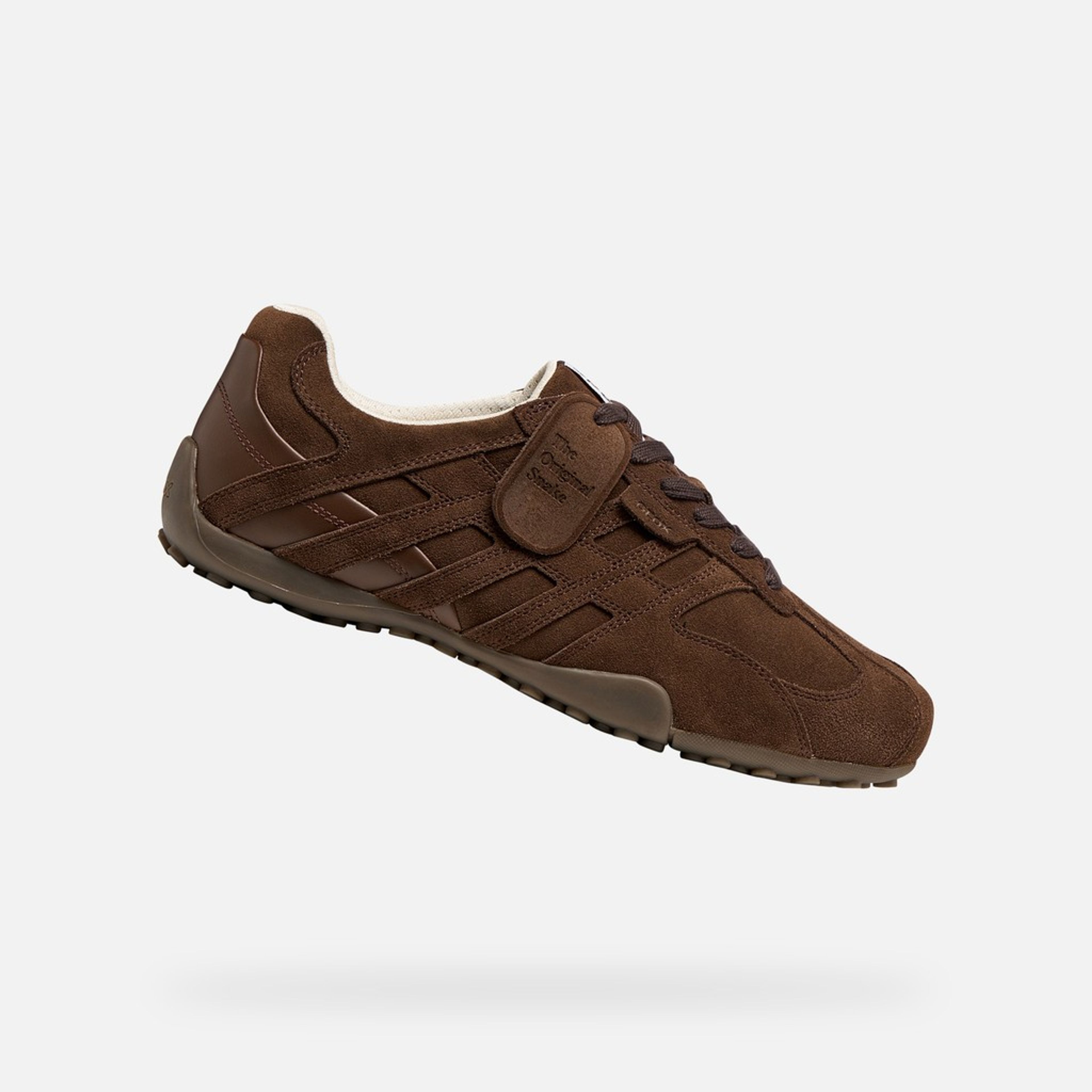 Sneakers maro închis pentru bărbați Geox Snake - 001