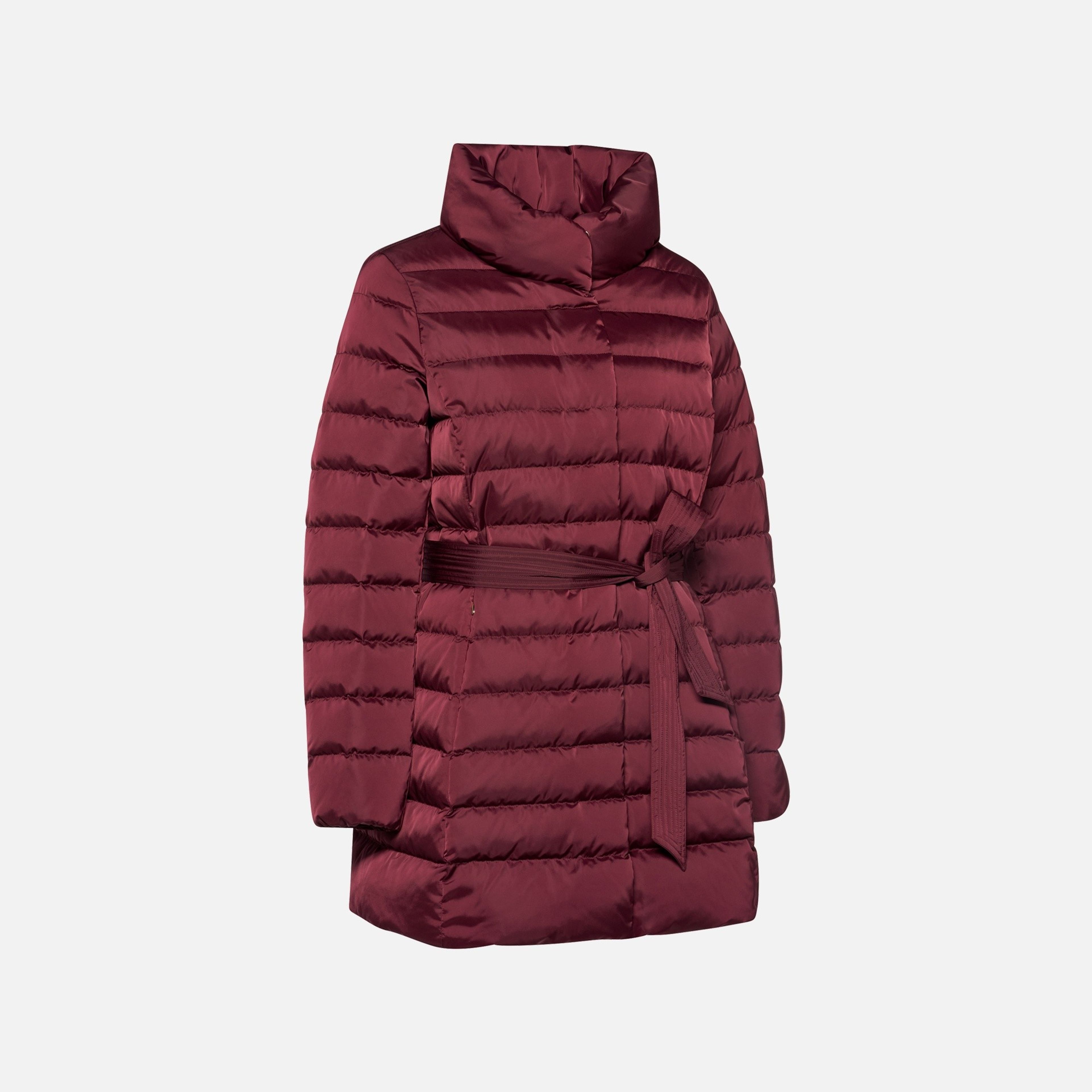 Vínová dámská péřová bunda Geox Bettanie - 003