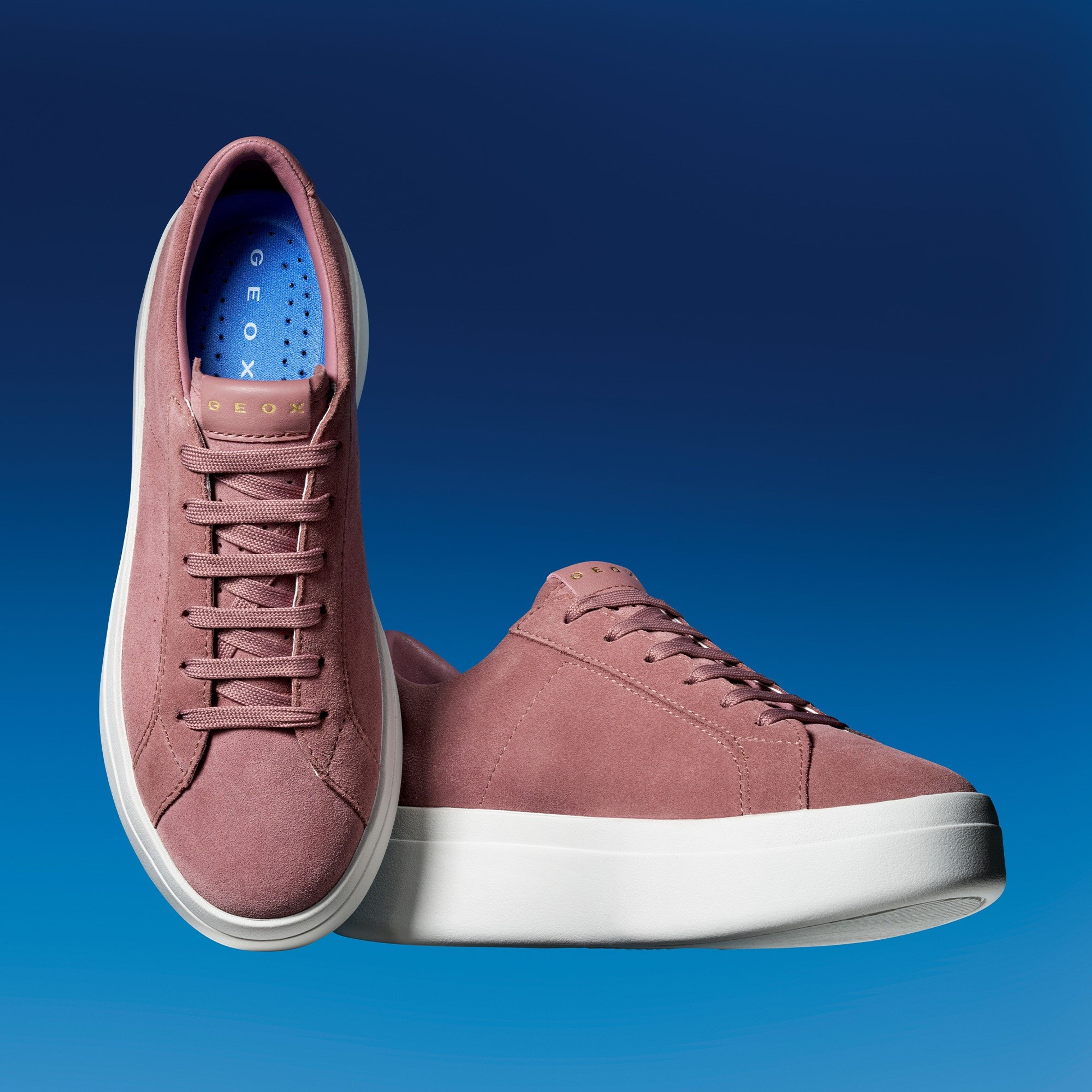 Starorůžové dámské tenisky Geox GXCP-03 - 010