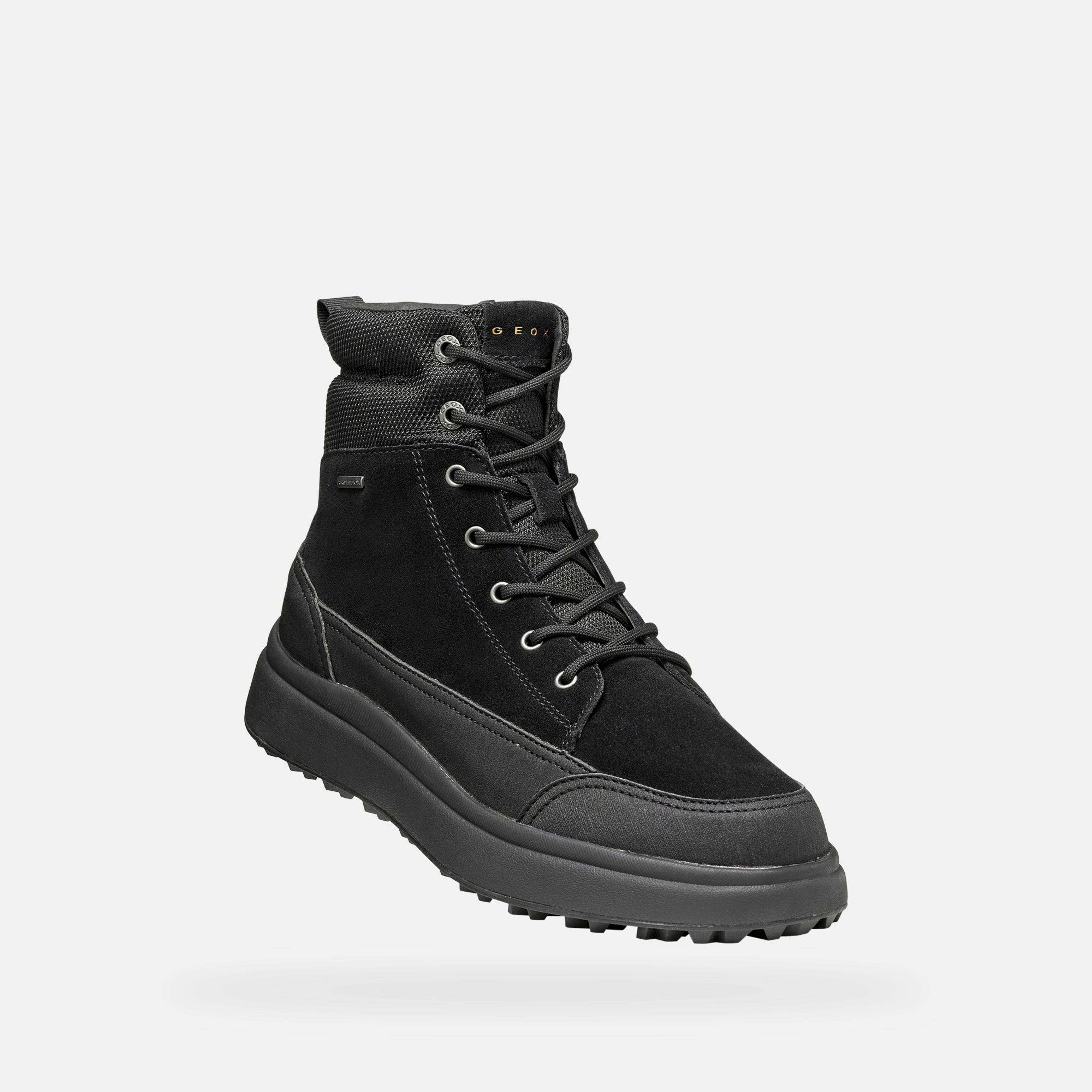 Czarne męskie buty za kostkę Geox Granito + Grip B A - 005