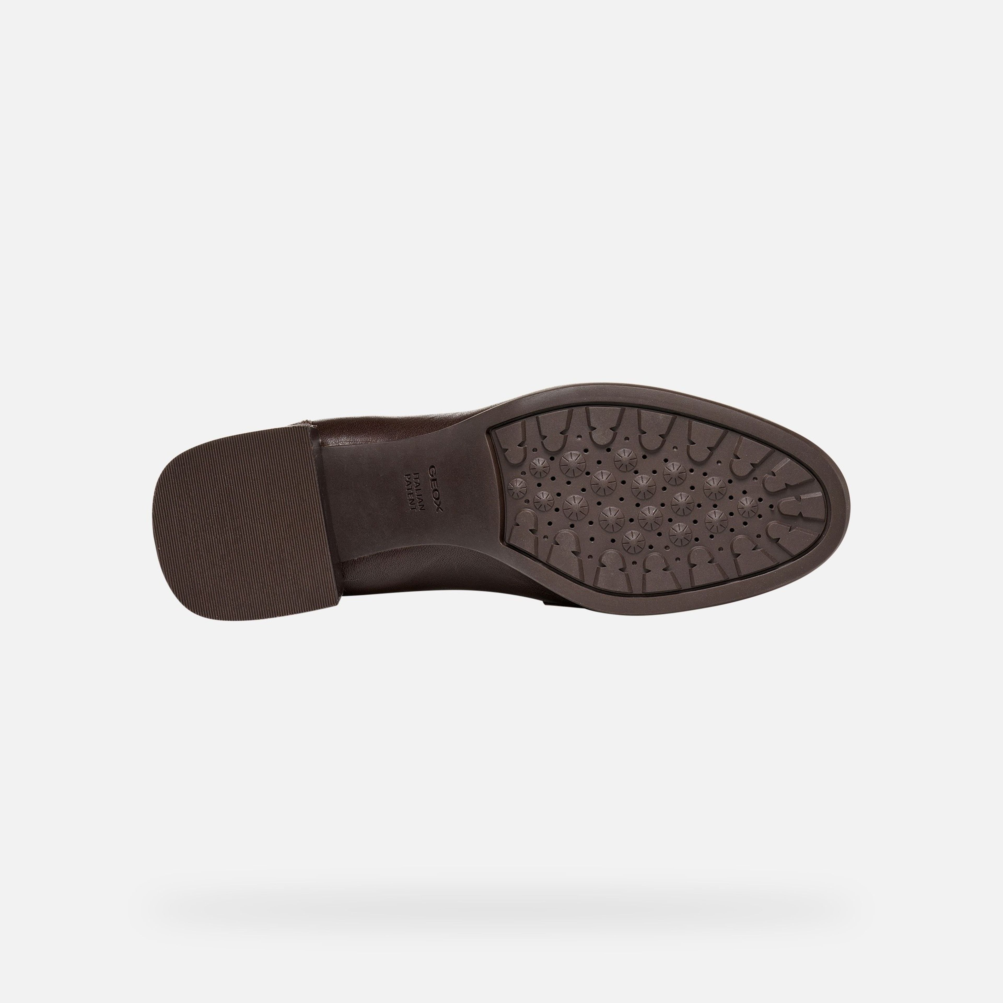Tmavě hnědá dámská obuv na podpatku Geox Walk Pleasure 55T - 007