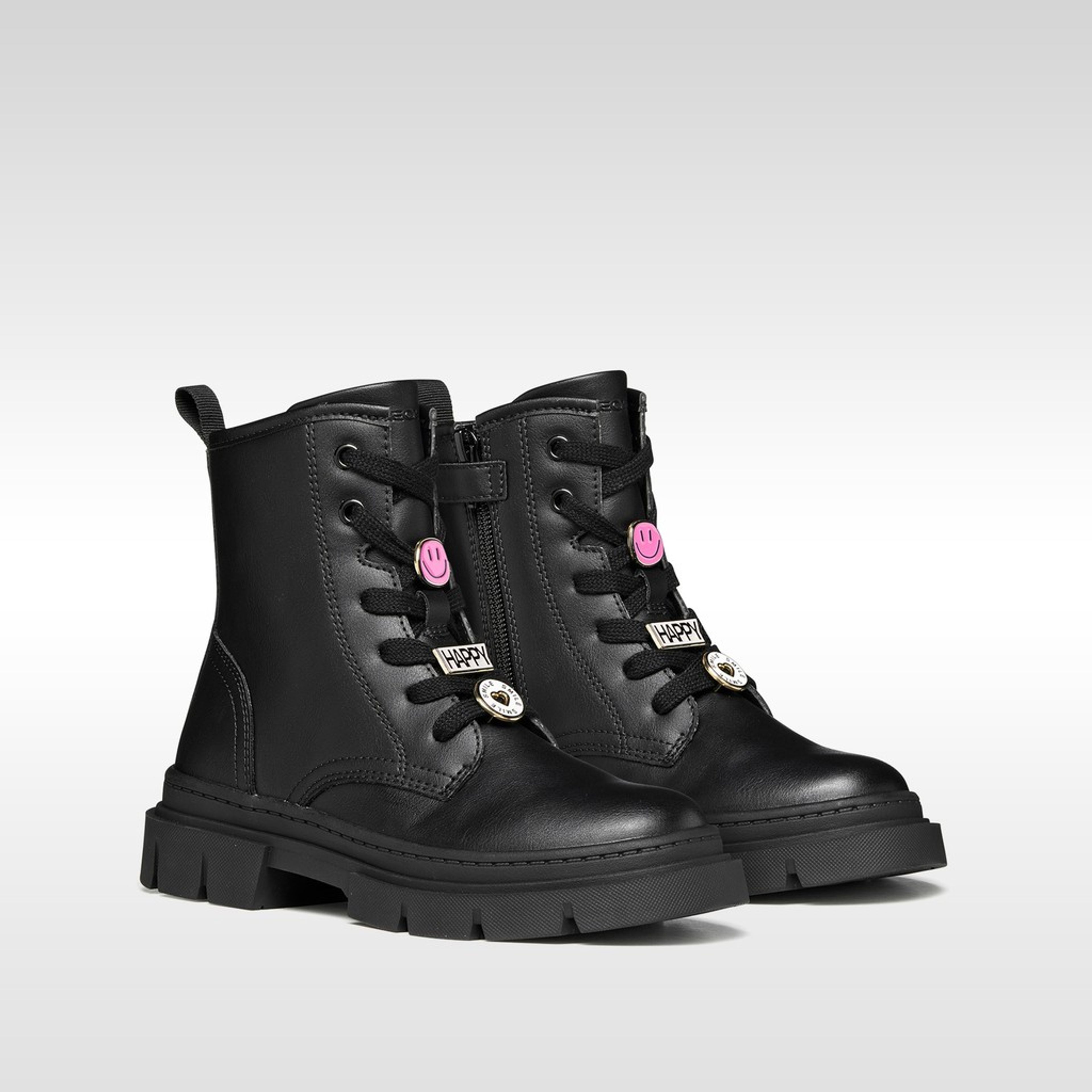 Czarne dziewczęce buty za kostkę Geox Karsyn - 007