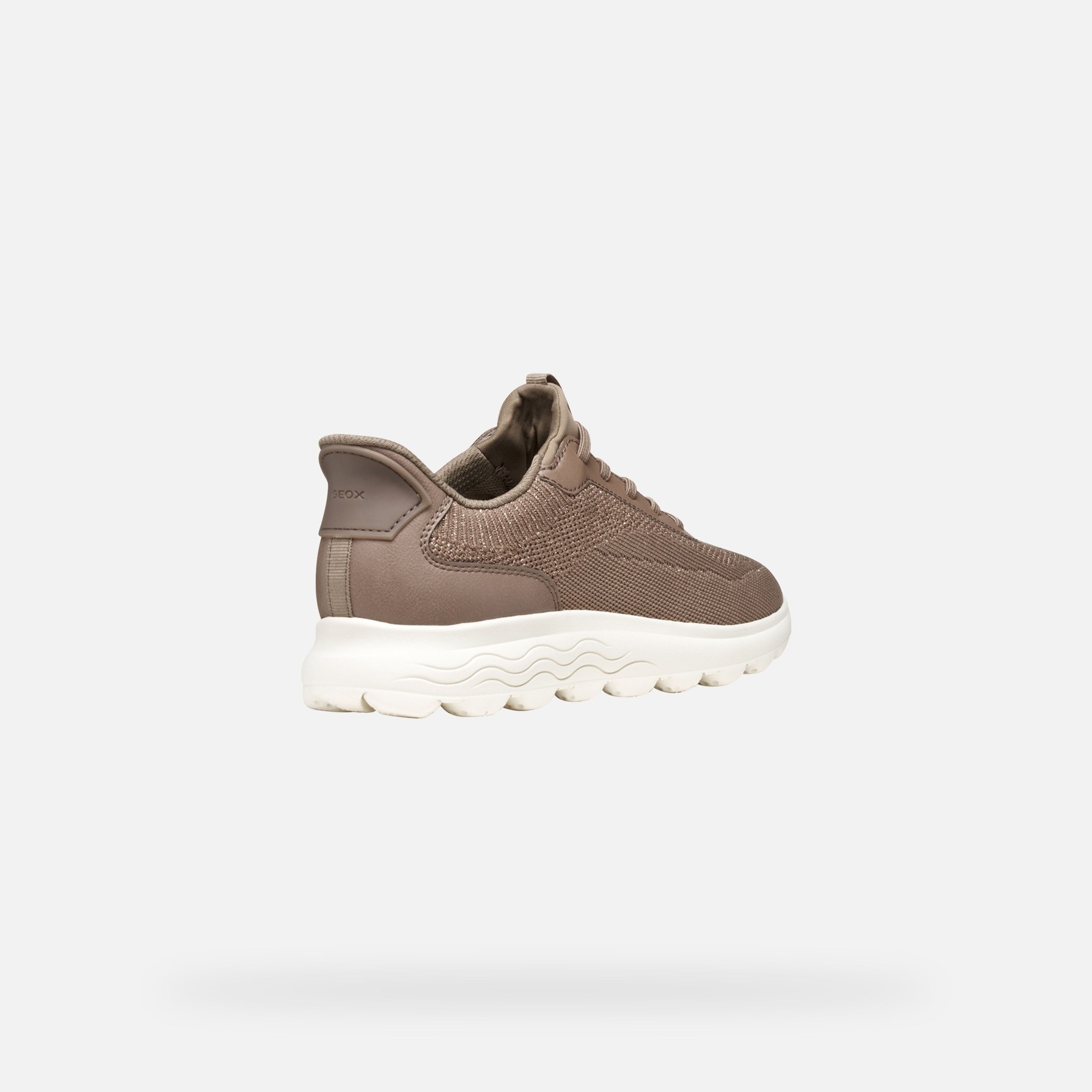 Brązowe damskie tenisówki Geox Spherica Plus Fast in - 005