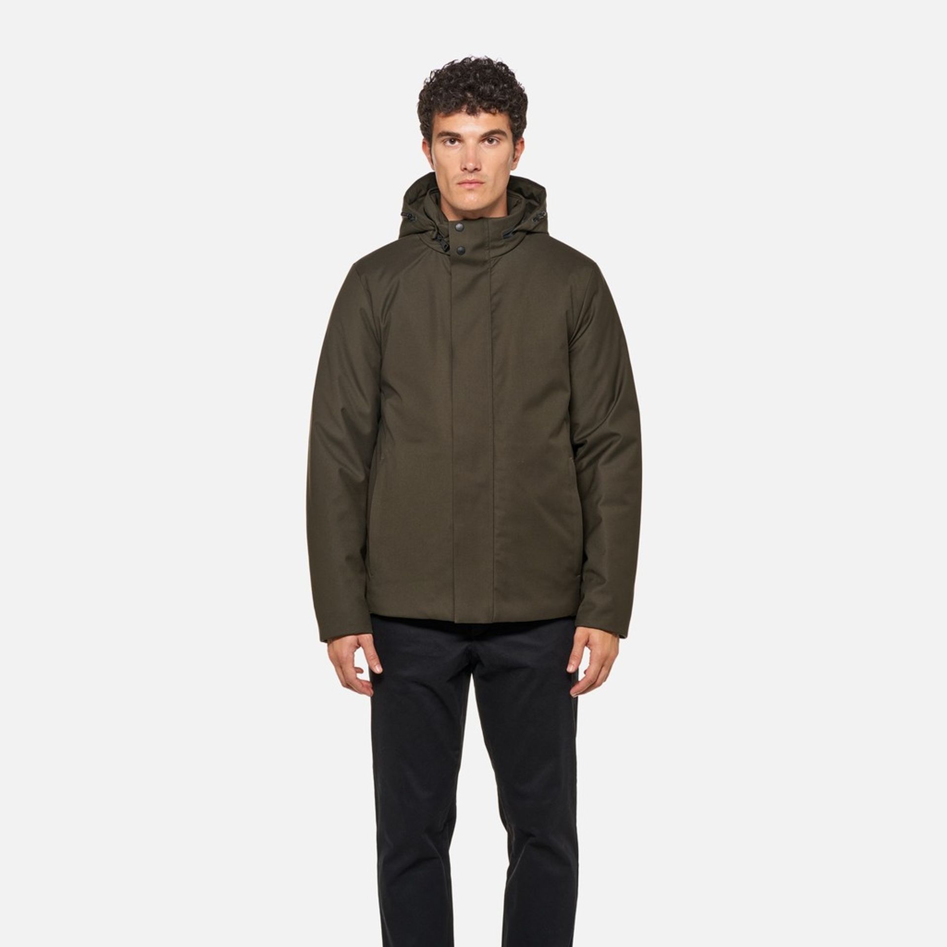 Khaki pánska bunda Geox Recanati - 001