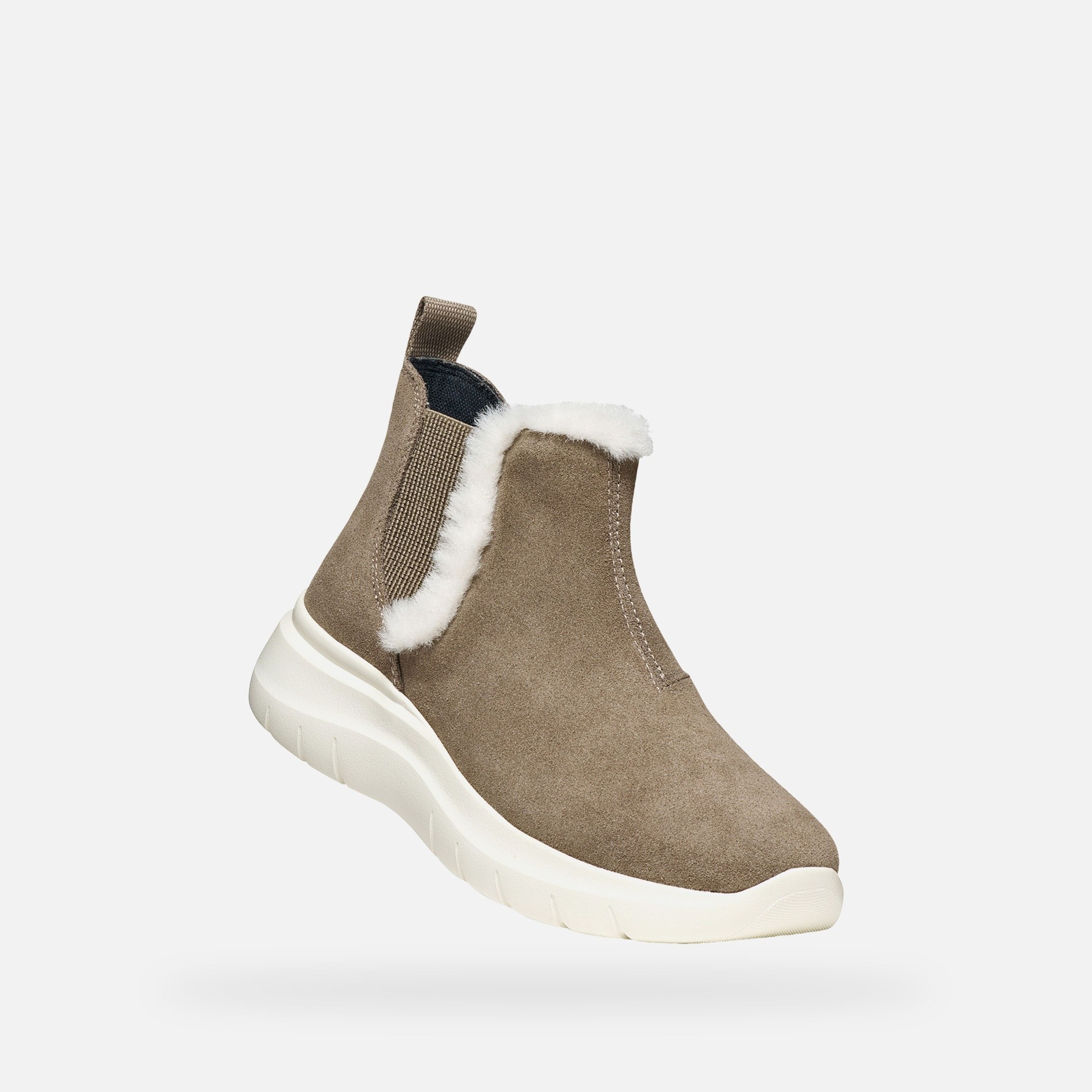 Svetlosivá dámska členková obuv Geox Plummery - 005