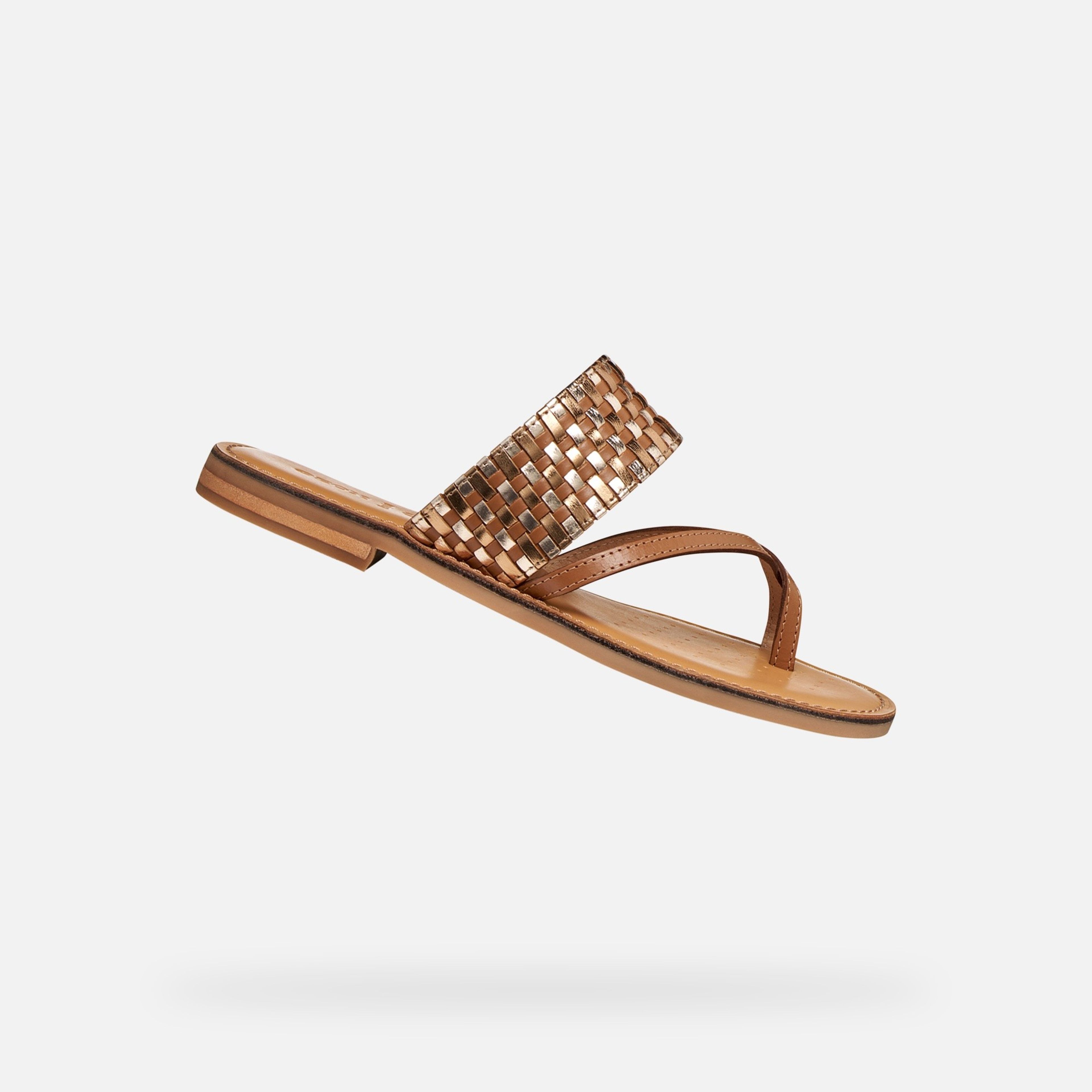 Hnědé dámské sandály Geox Maddalusiac