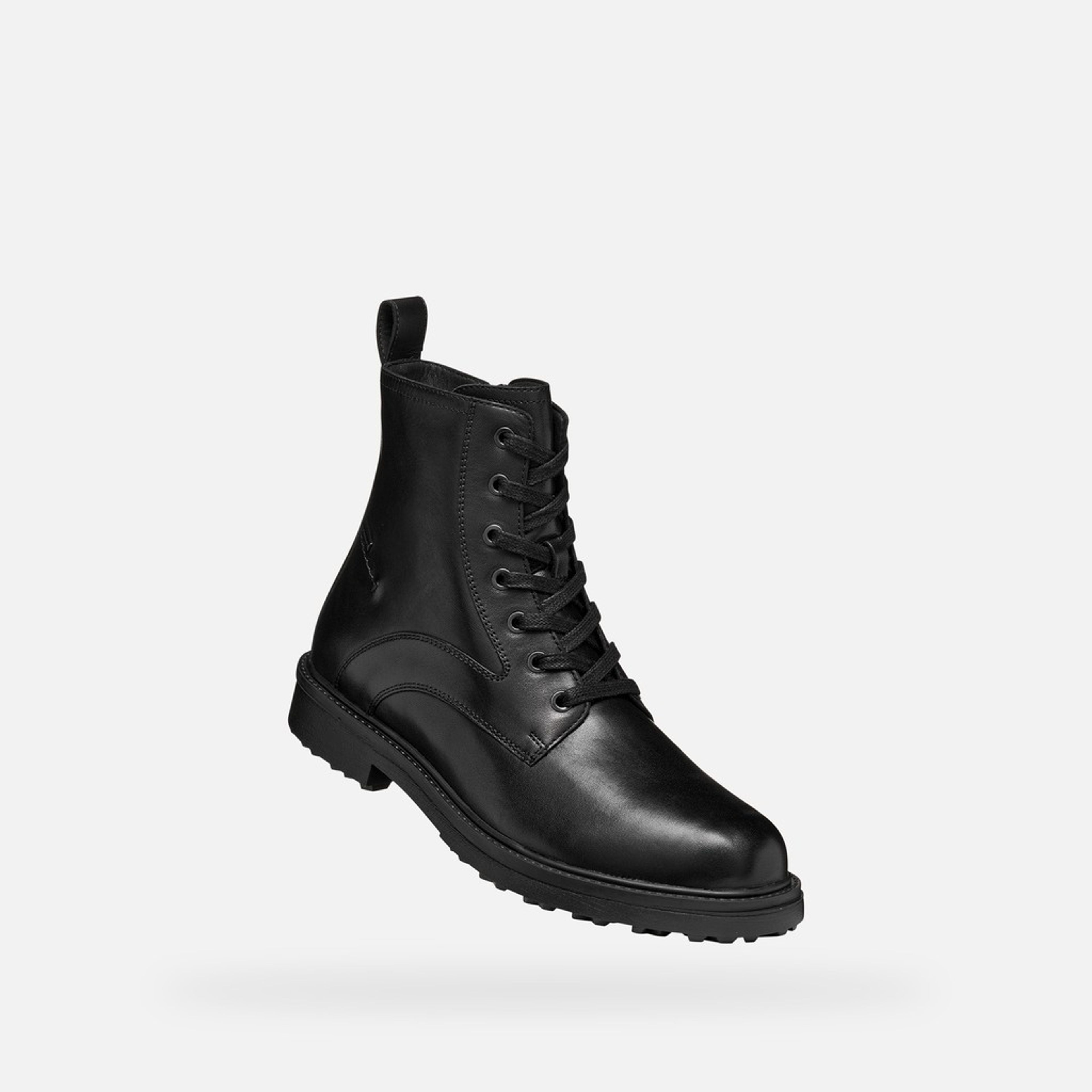 Czarne męskie buty za kostkę Geox Lagorai + Grip B A - 006