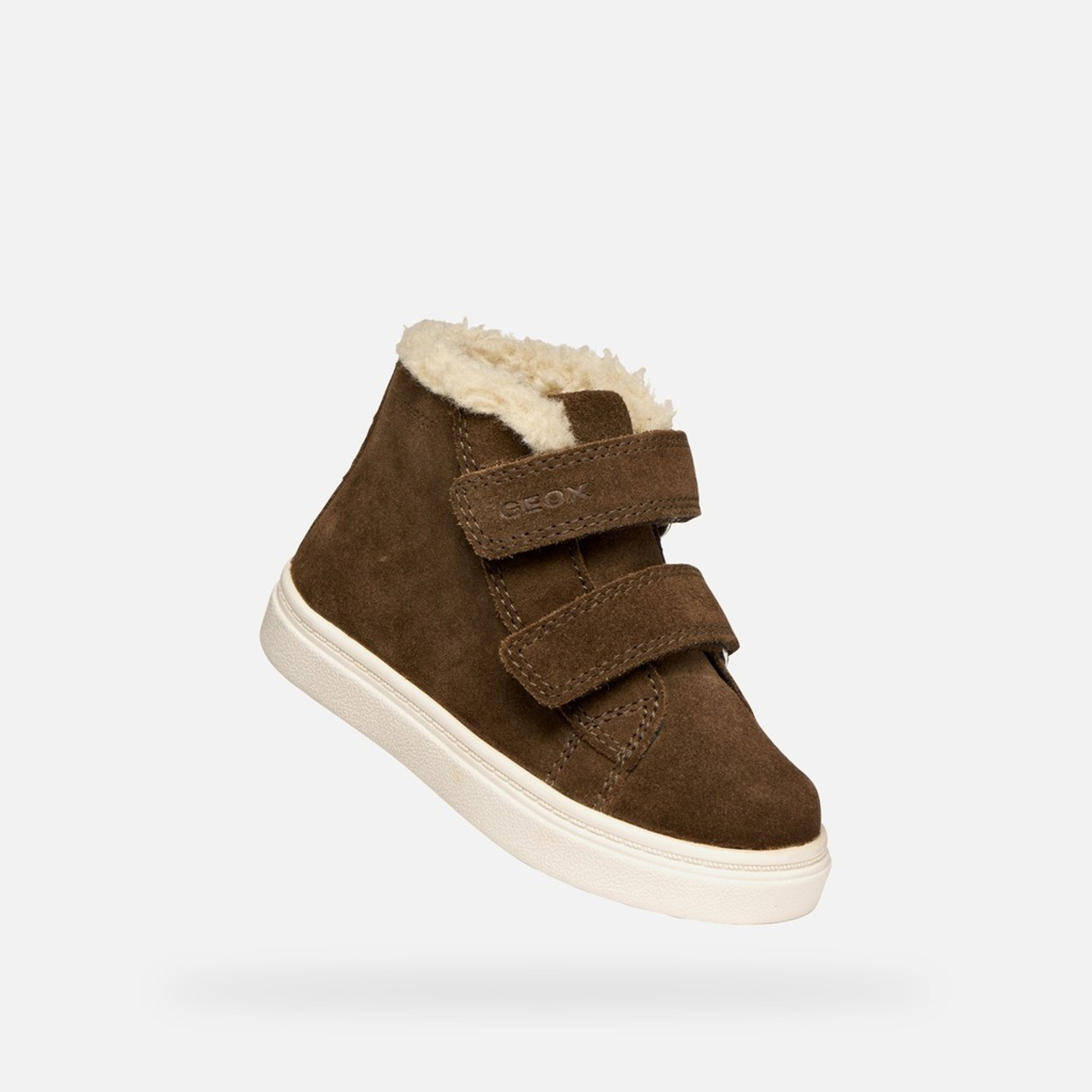 Sneakers maro închis pentru băieți Geox Nashik WPF - 005