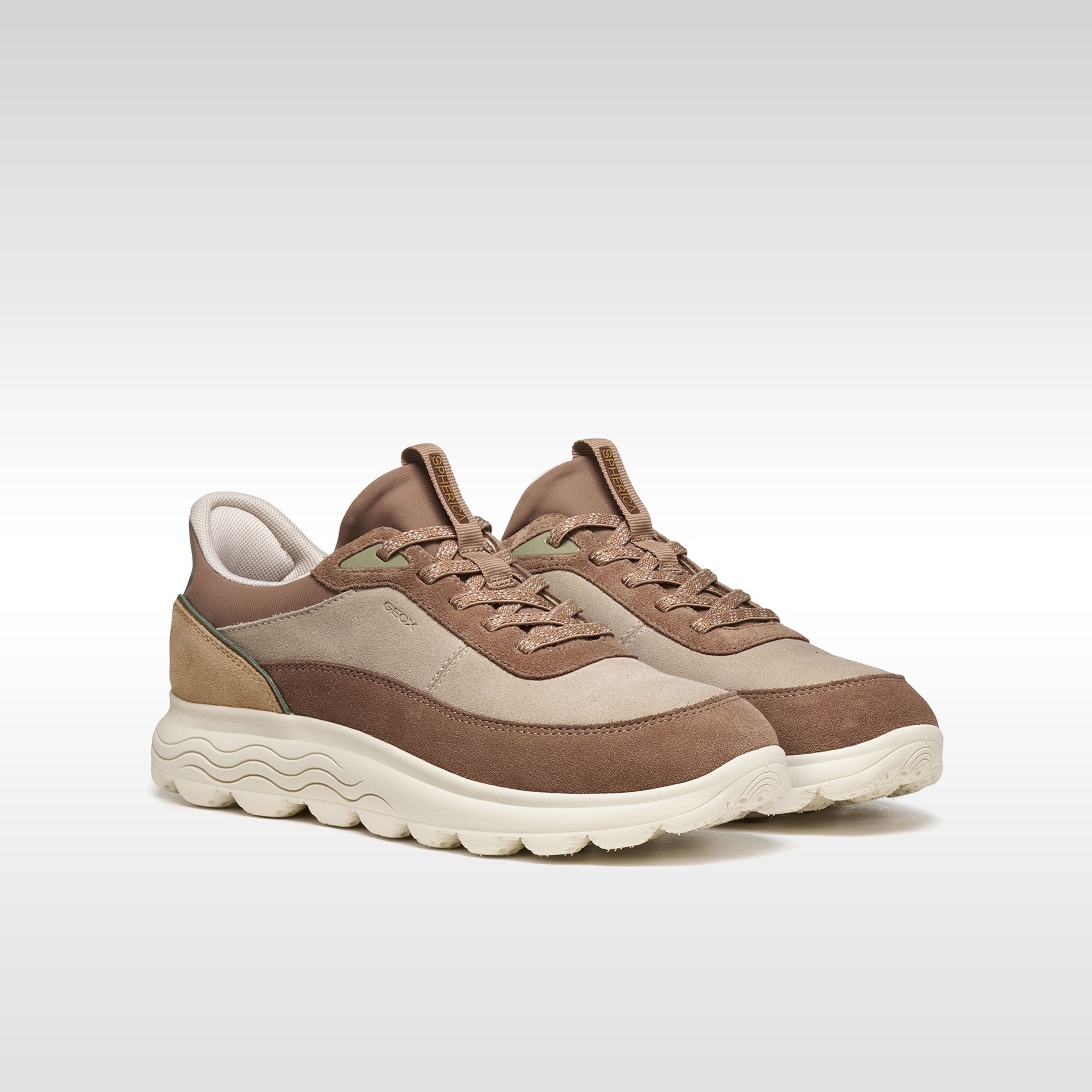 Béžové dámské tenisky Geox Spherica Plus Fast in - 008