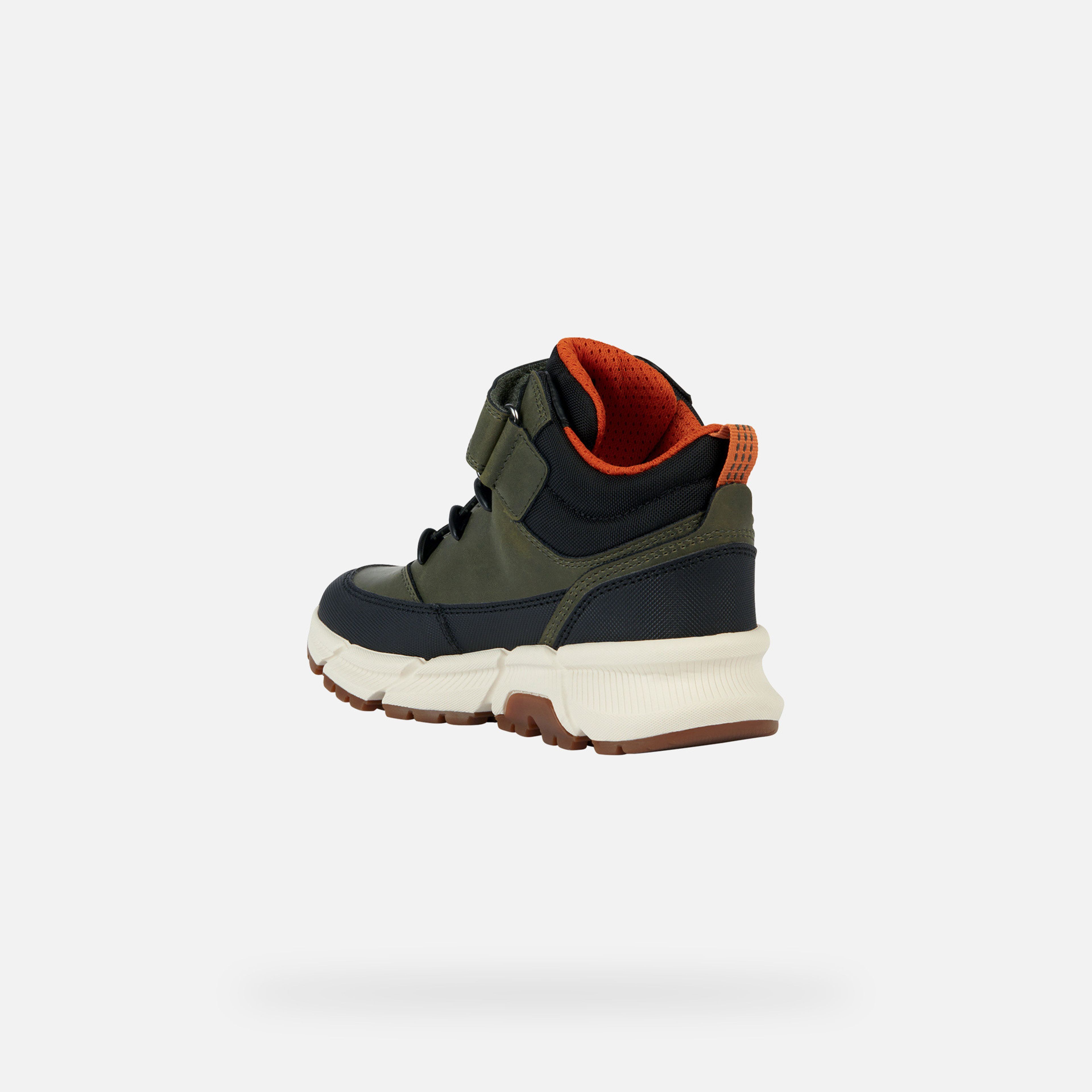Khaki chlapčenská členková obuv Geox Flexyper Plus - 004