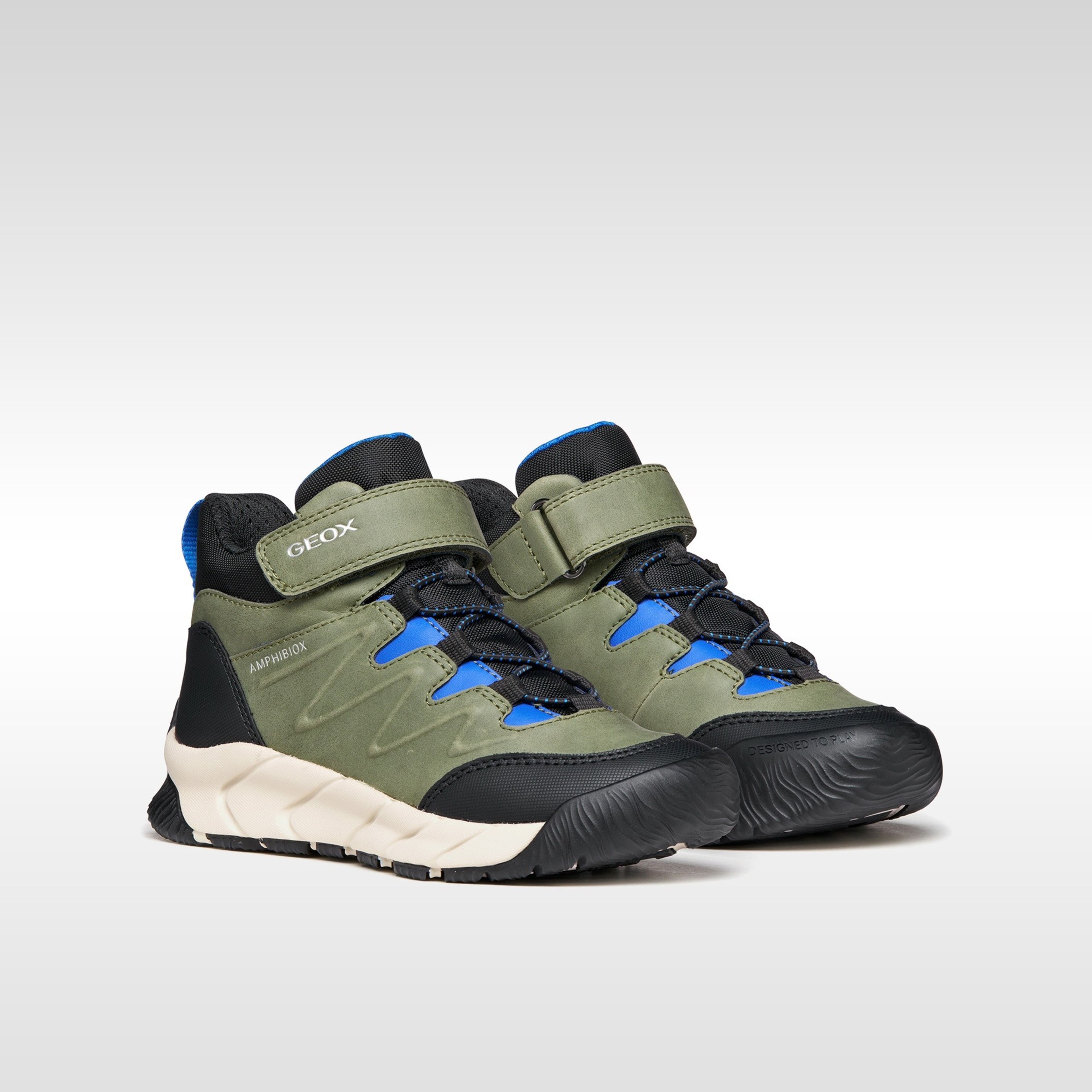 Khaki zateplená chlapčenská členková obuv Geox Flexyper Pro B - 008