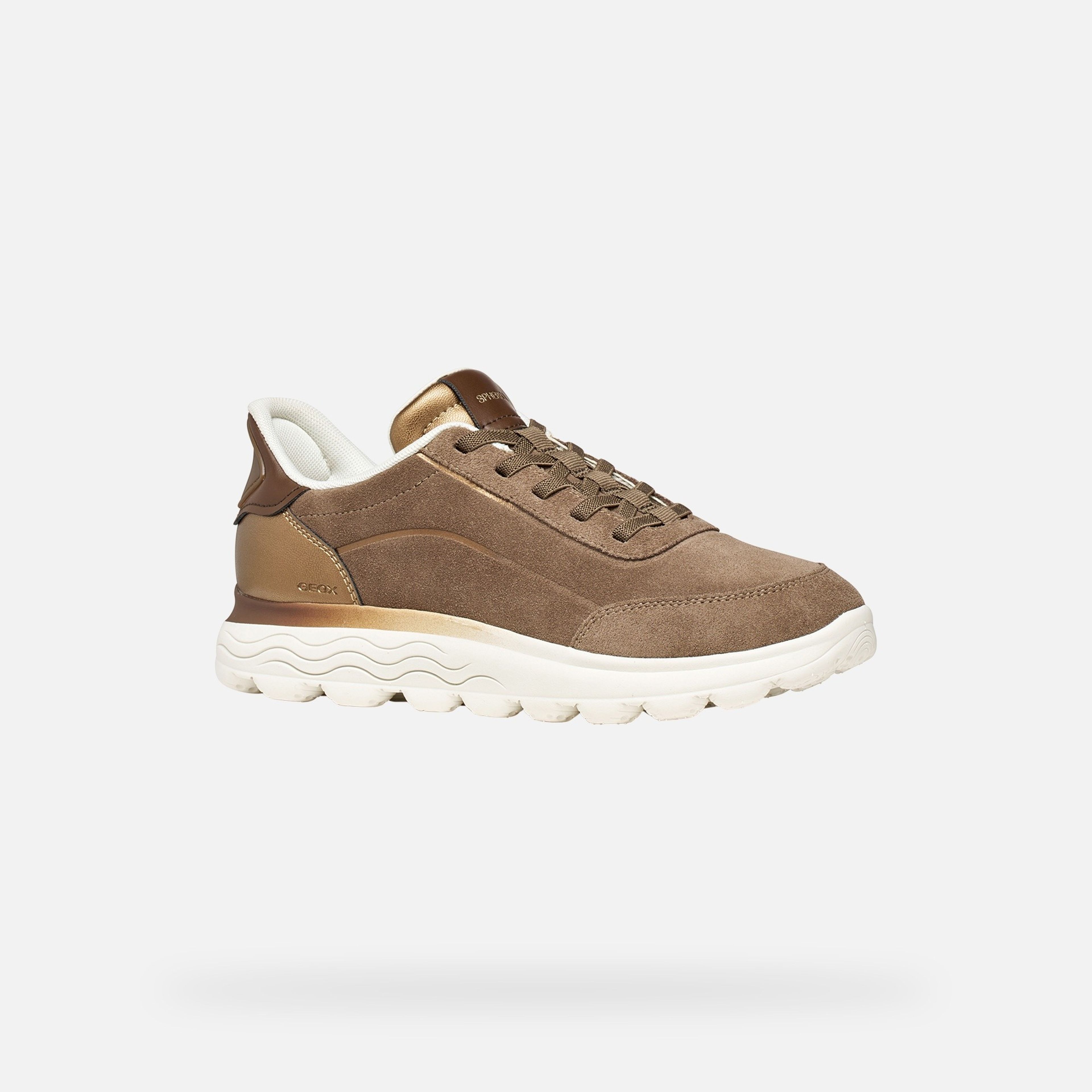 Hnědé dámské tenisky Geox Spherica Plus - 002