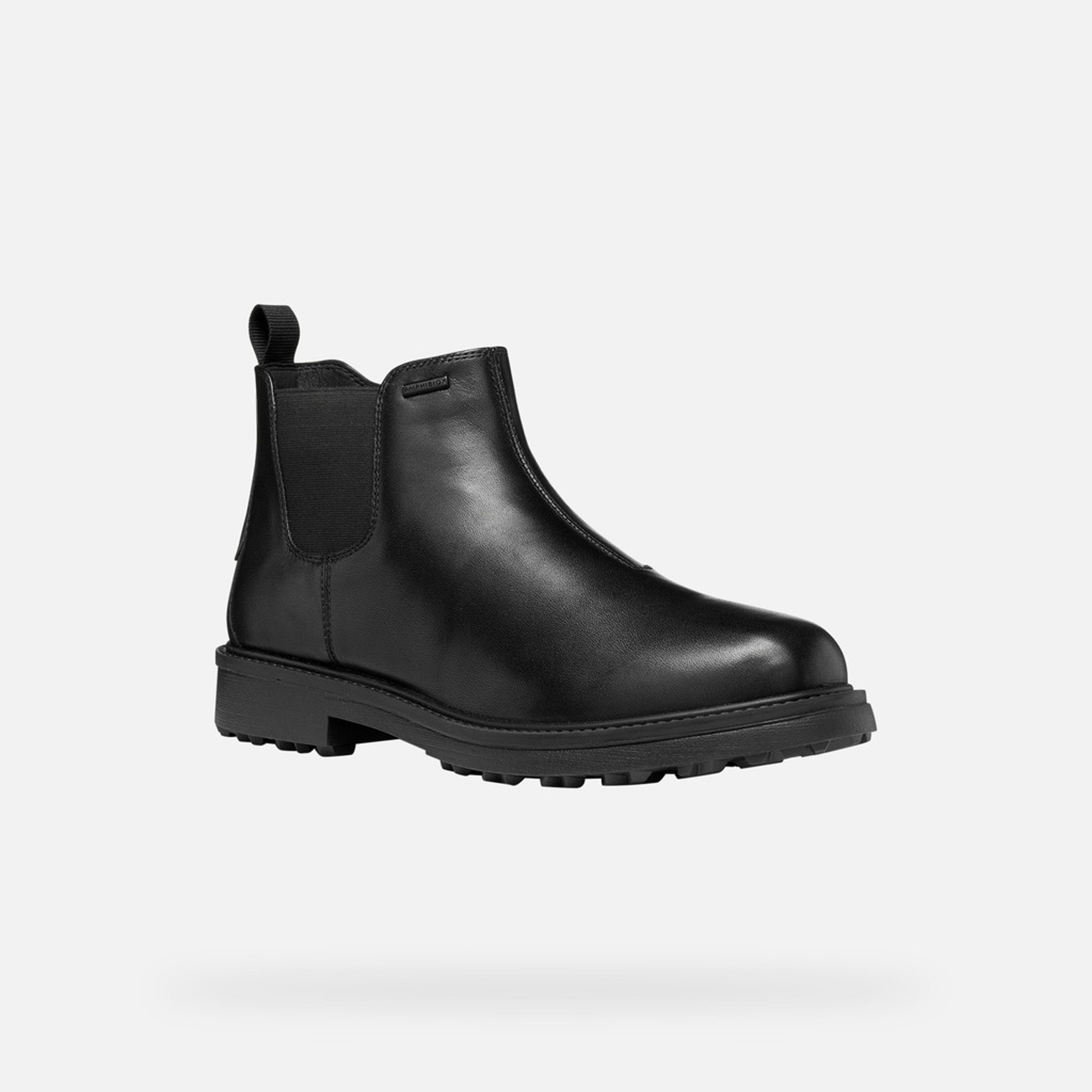 Czarne męskie buty za kostkę Geox Lagorai + Grip B A - 003