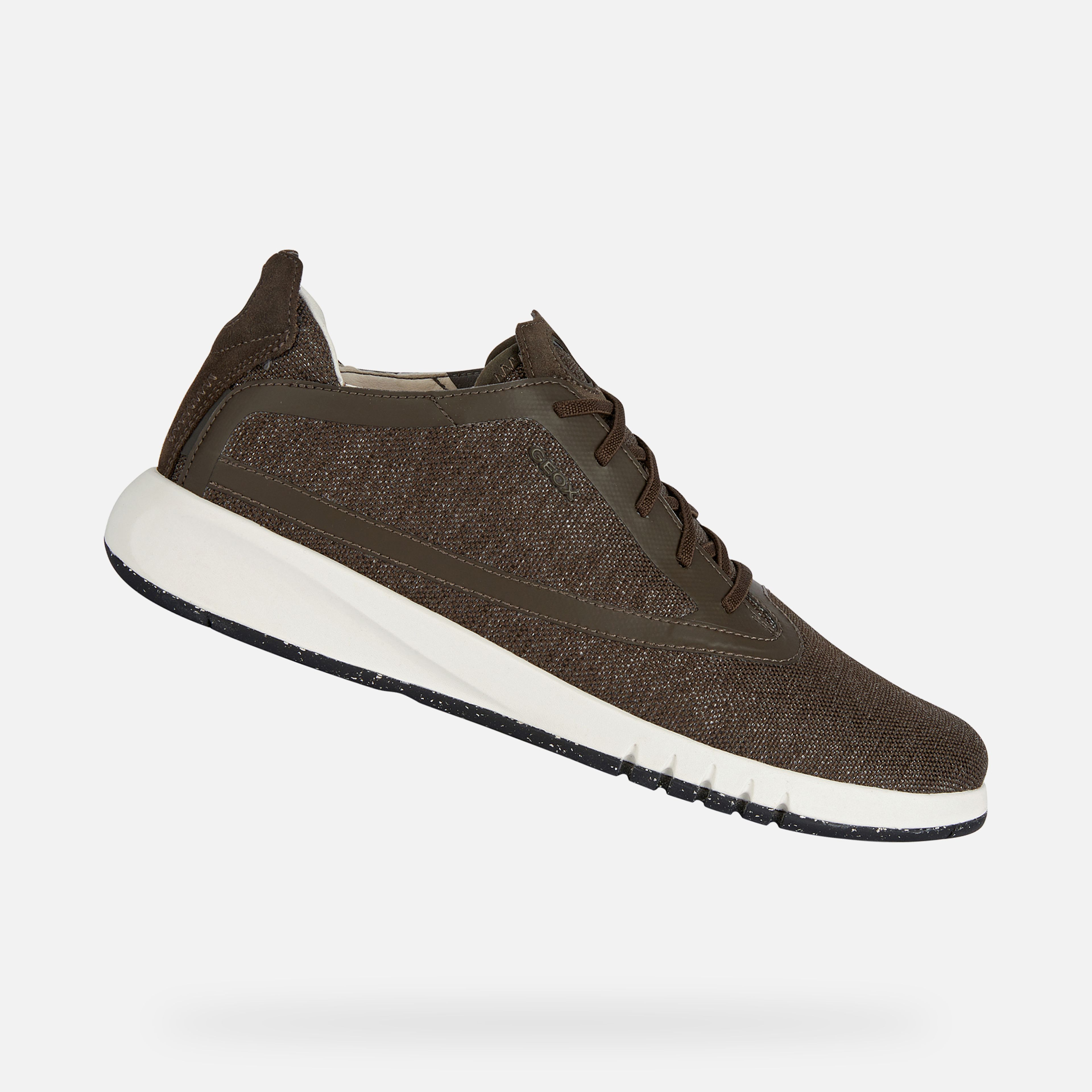 Khaki pánske tenisky Geox Aerantis
