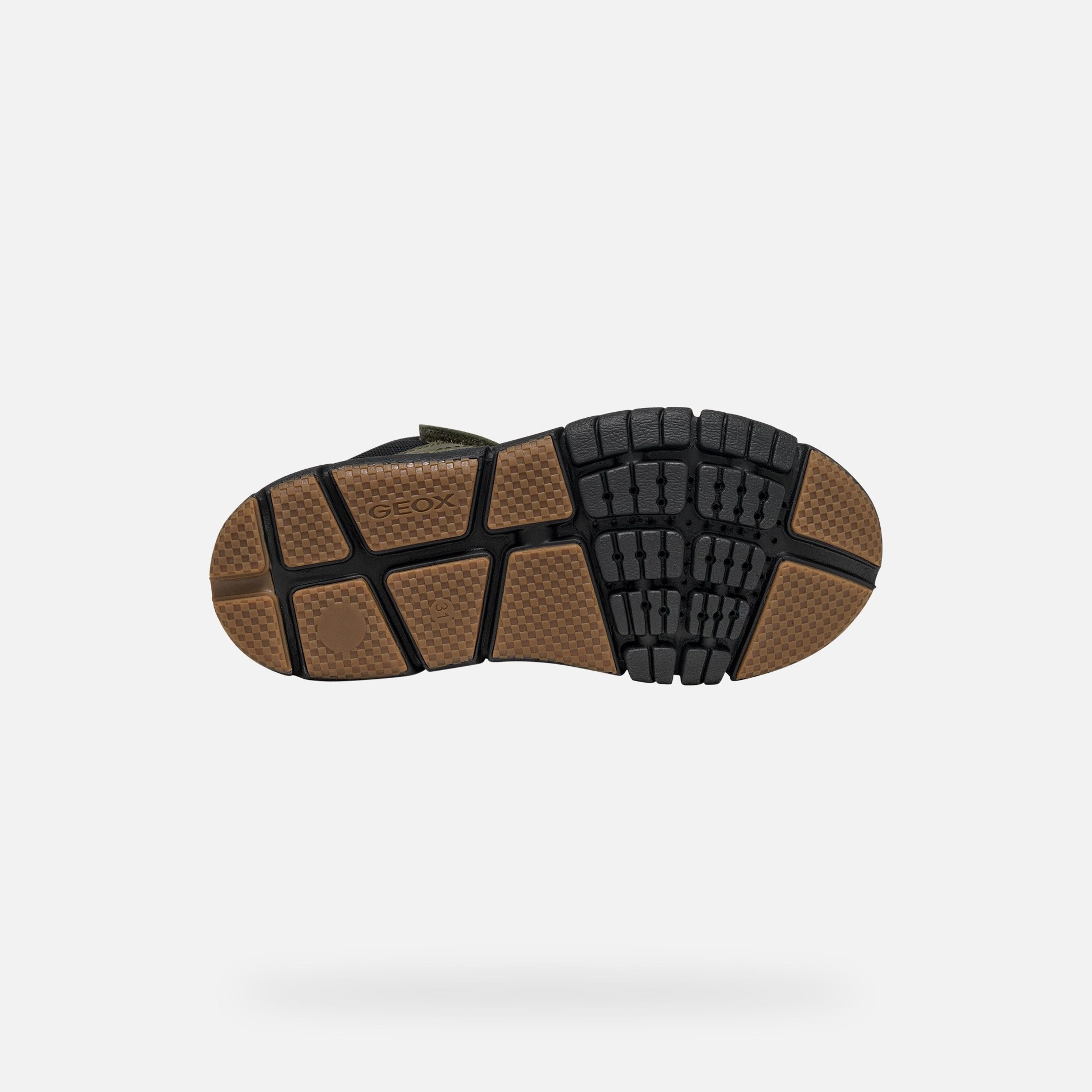 Khaki chlapčenská členková obuv Geox Flexyper - 007
