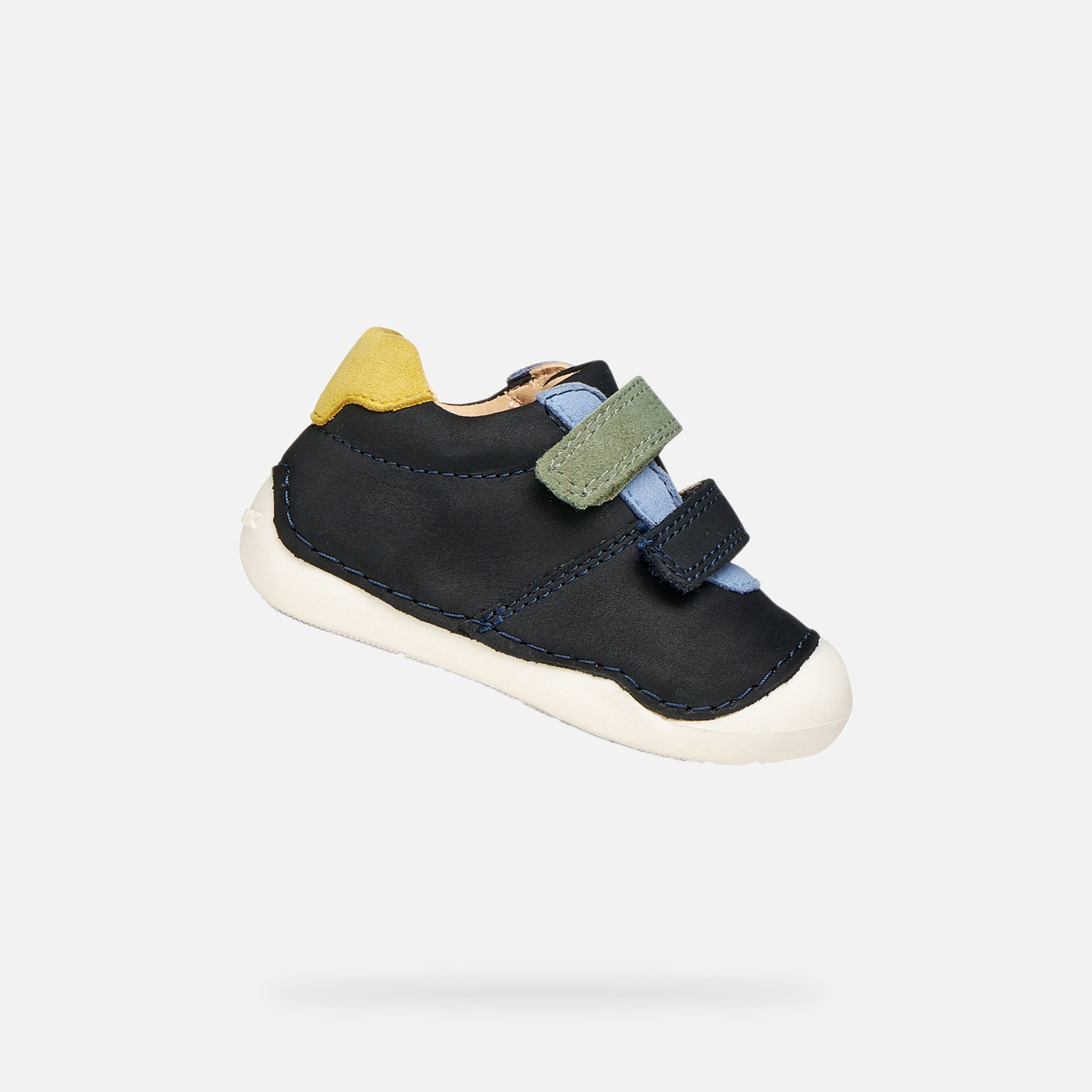 Tmavě modré chlapecké barefoot boty pro první kroky Geox Tutim