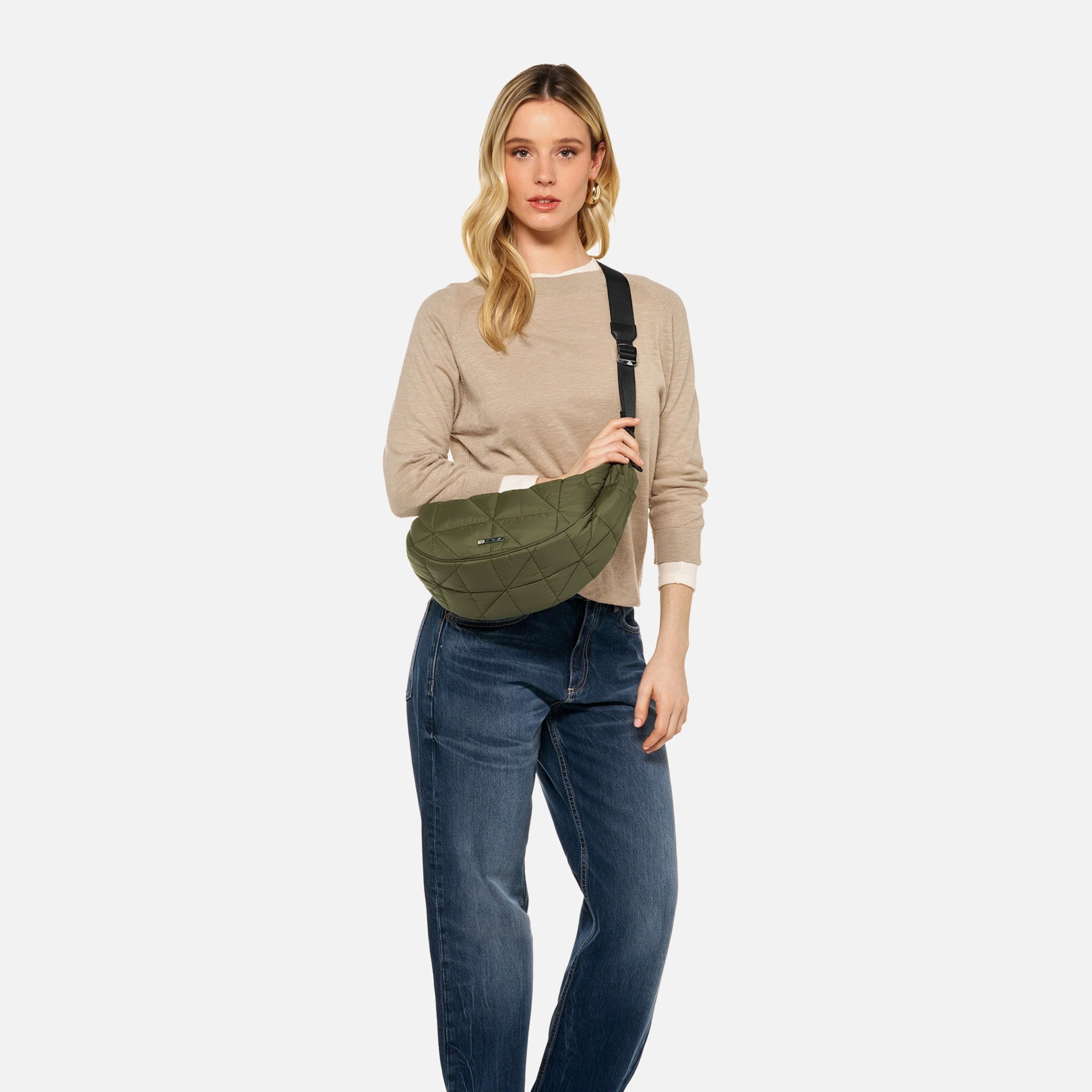 Khaki dámská kabelka Geox Achsie - 007