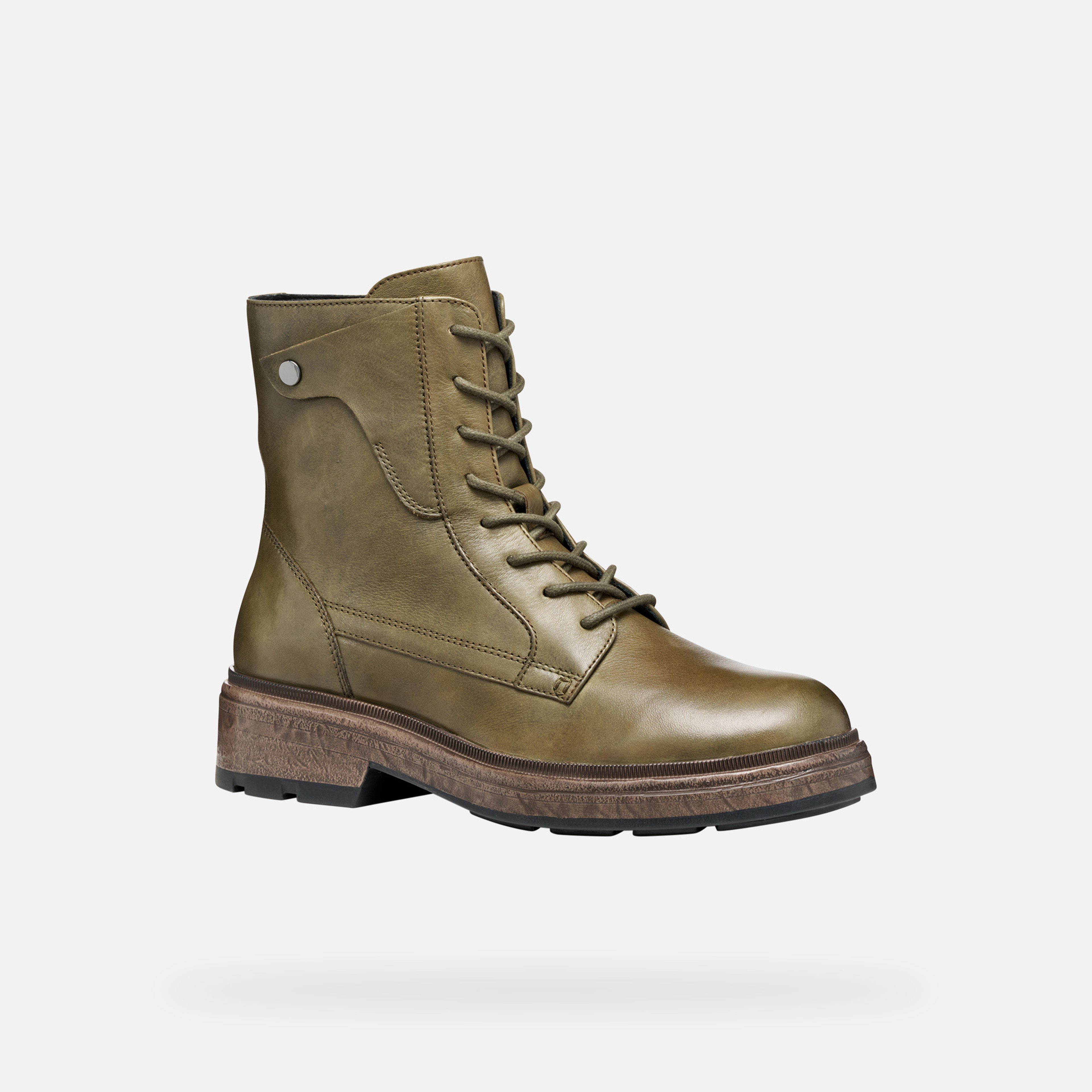 Khaki dámská kotníková obuv Geox Swelen - 004