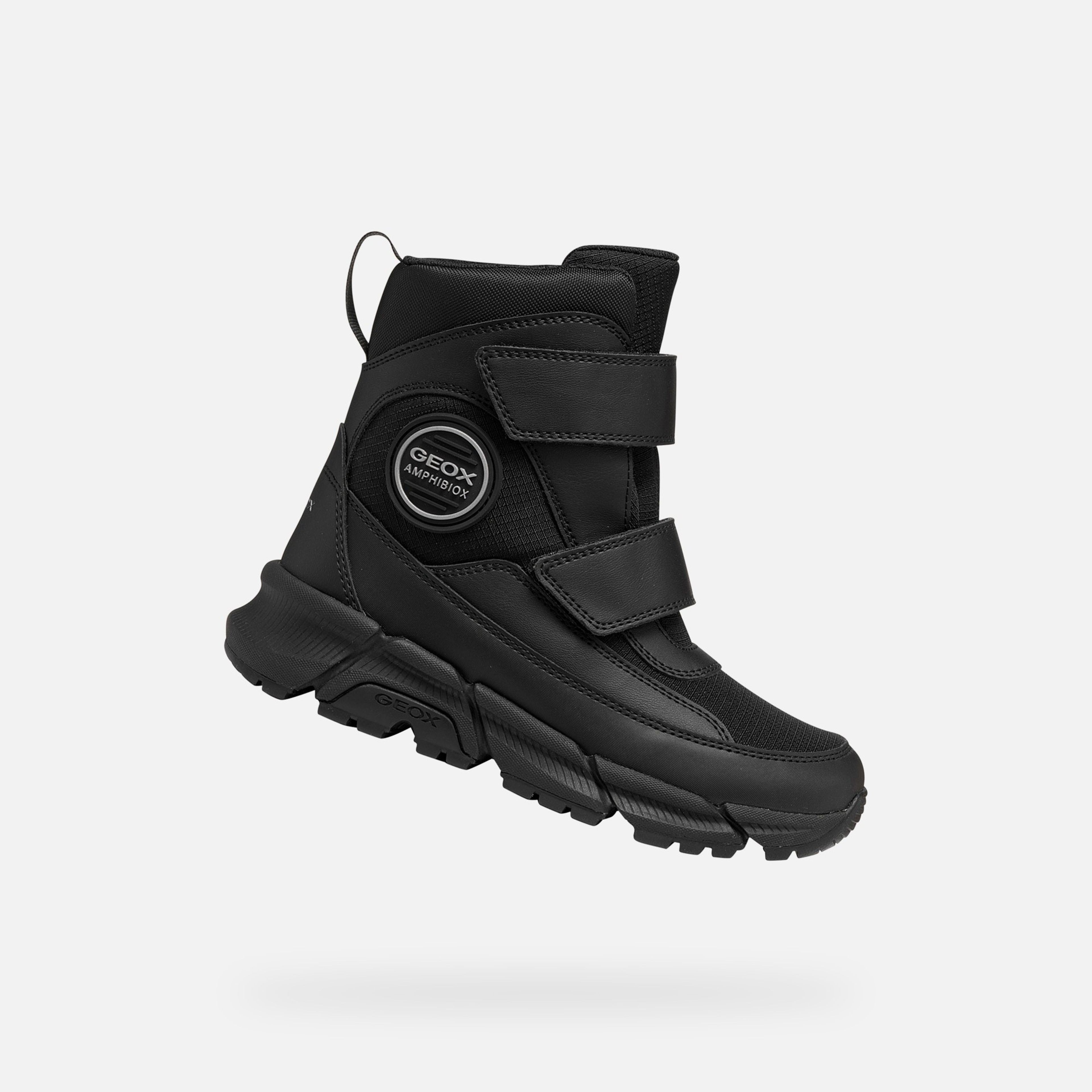 Čierna chlapčenská členková obuv Geox Flexyper Plus - 001