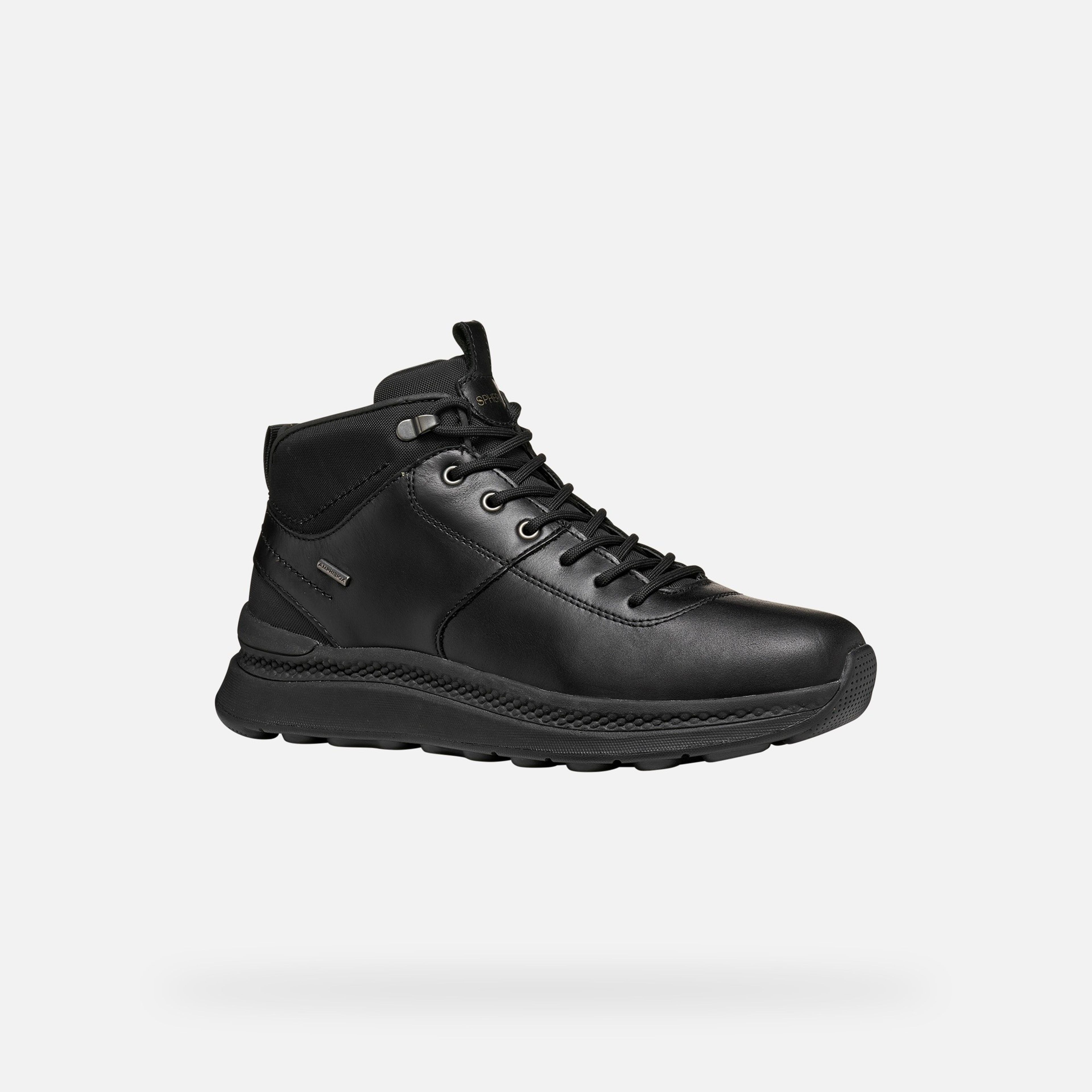 Czarne męskie buty za kostkę Geox Spherica Actif X2 - 003