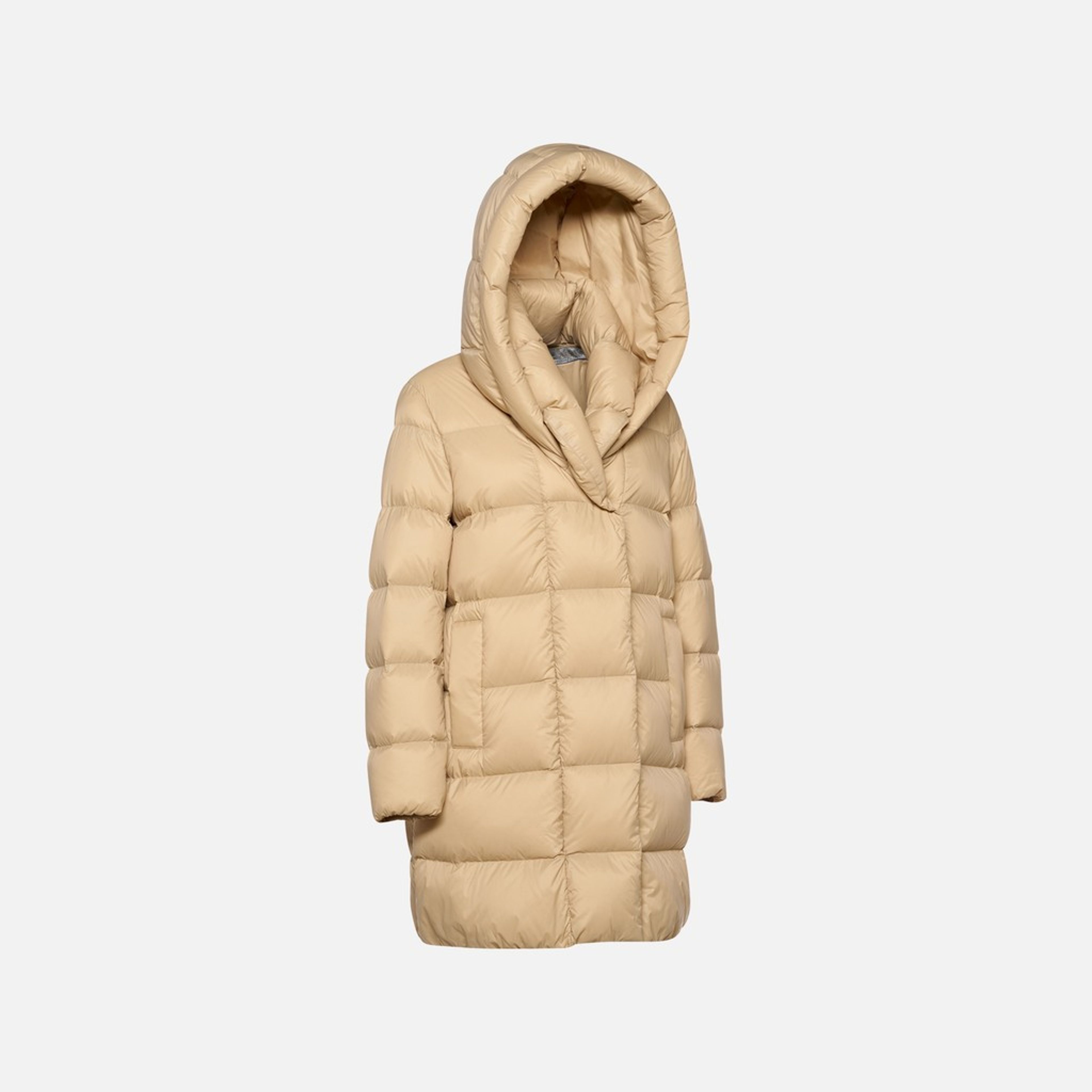 Béžová dámská péřová bunda Geox Emmelenny - 006