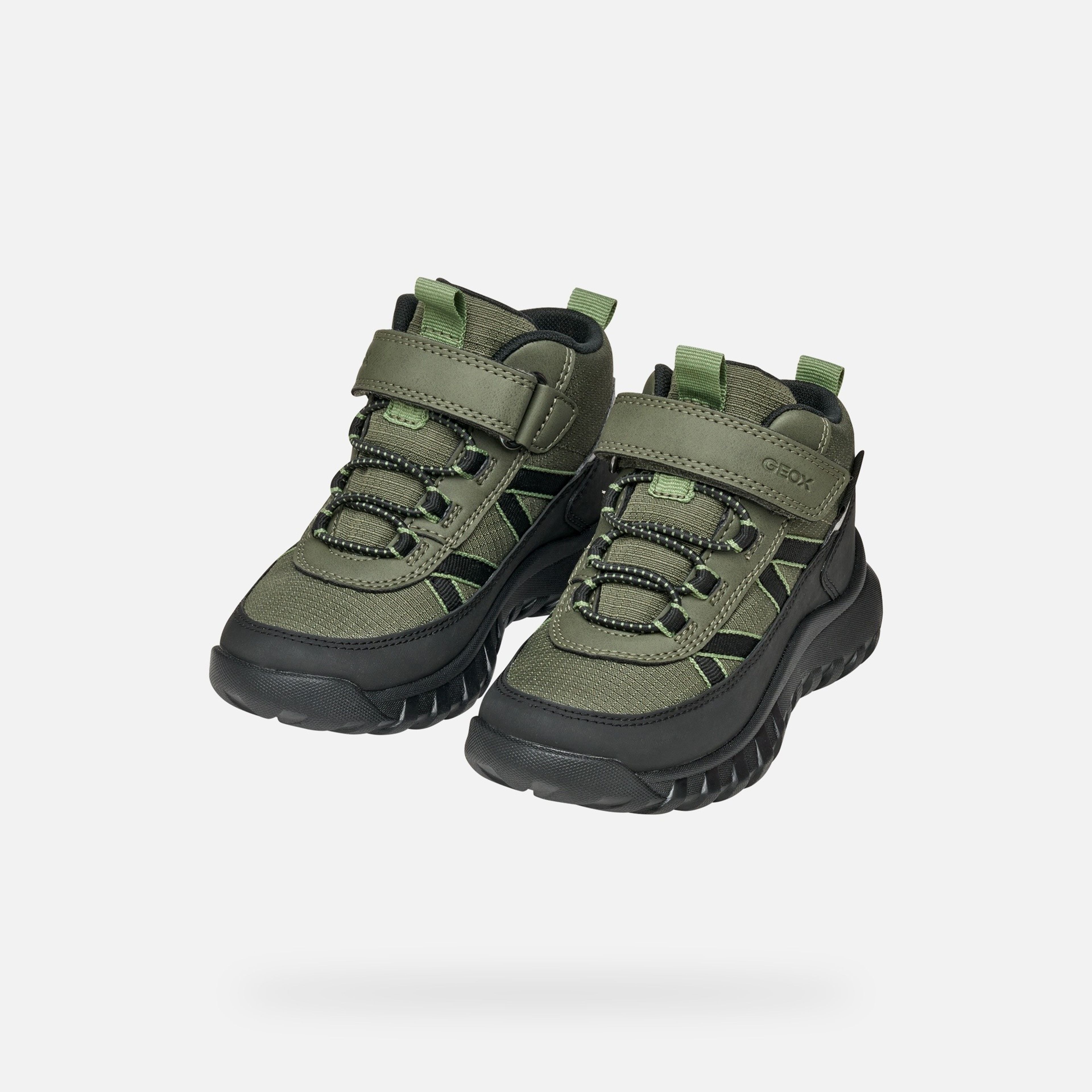 Zelená chlapecká kotníková obuv Geox Simbyos B ABX - 007