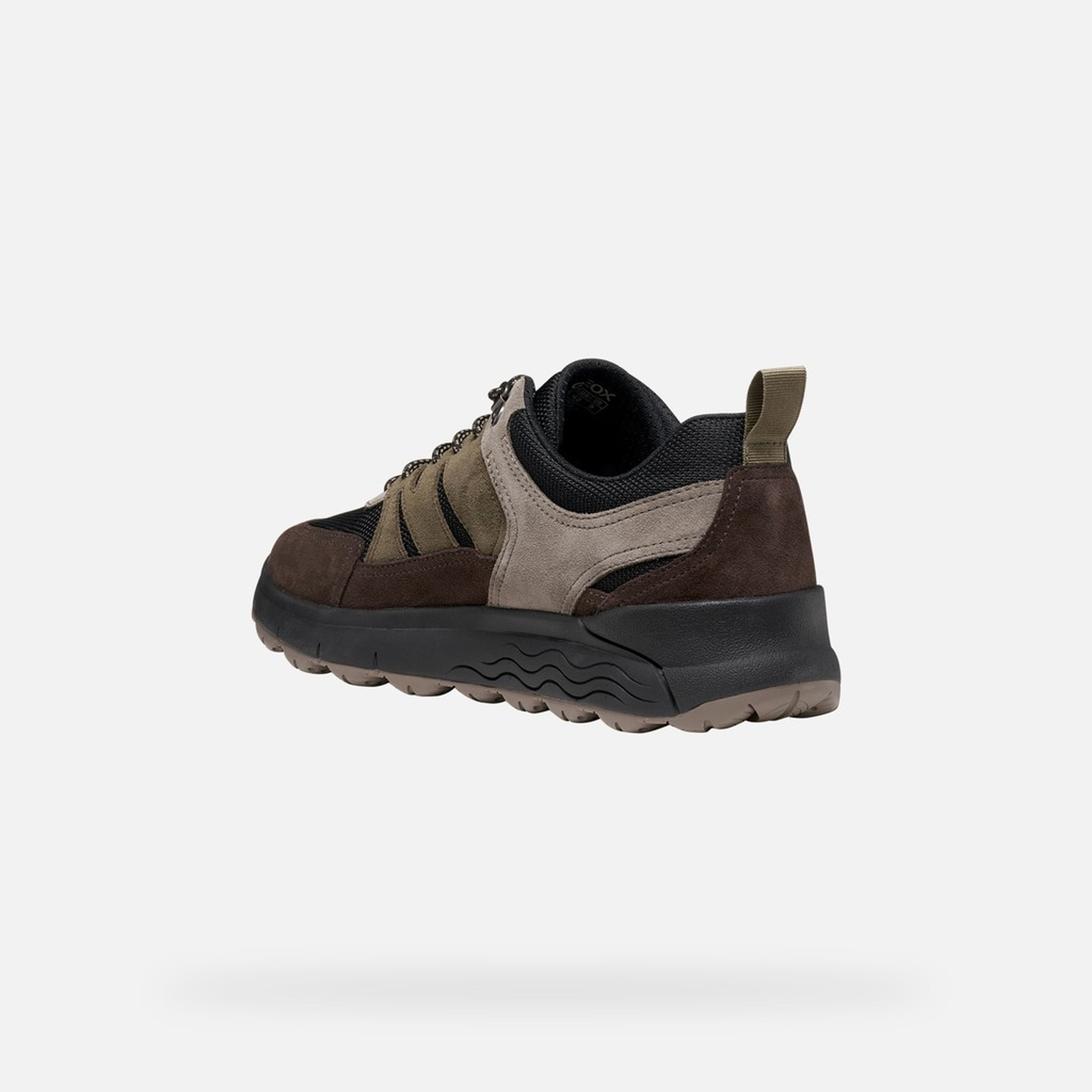 Ciemnobrązowe męskie sneakersy Geox Spherica 4X4 B ABX - 004