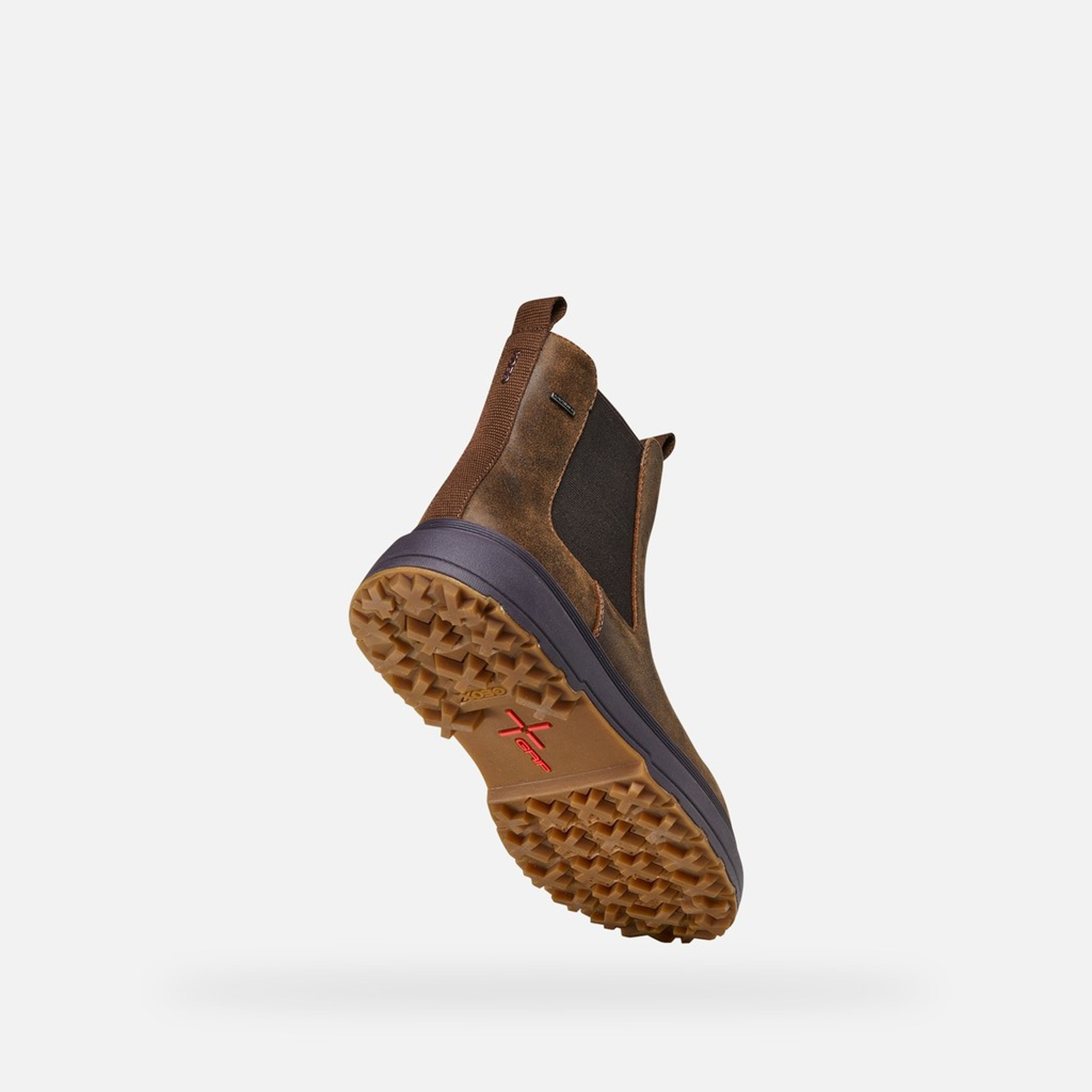 Tmavě hnědá dámská kotníková obuv Geox Lamidie + Grip ABX - 008