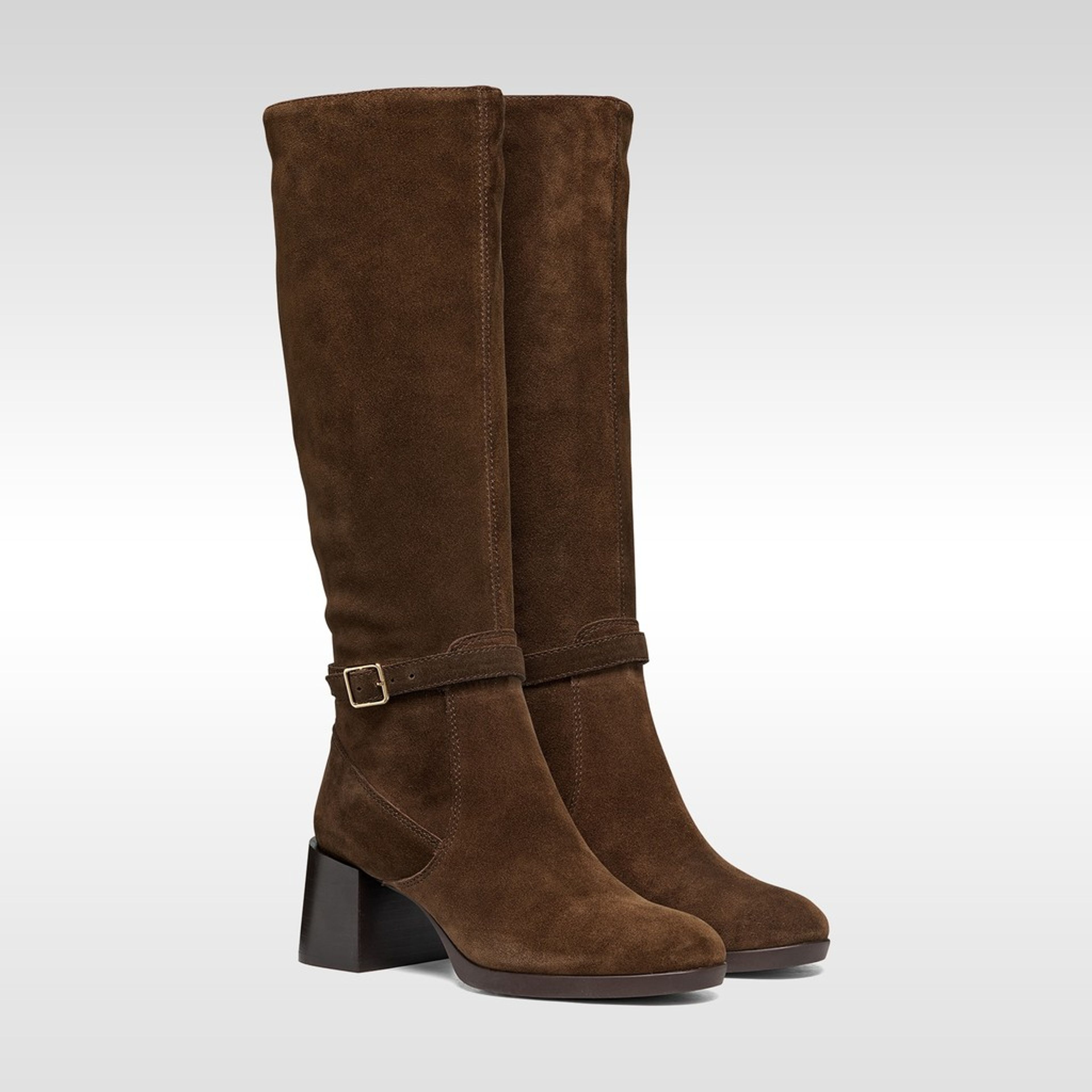 Cizme maro închis pentru femei Geox Walk Pleasure 55T - 007