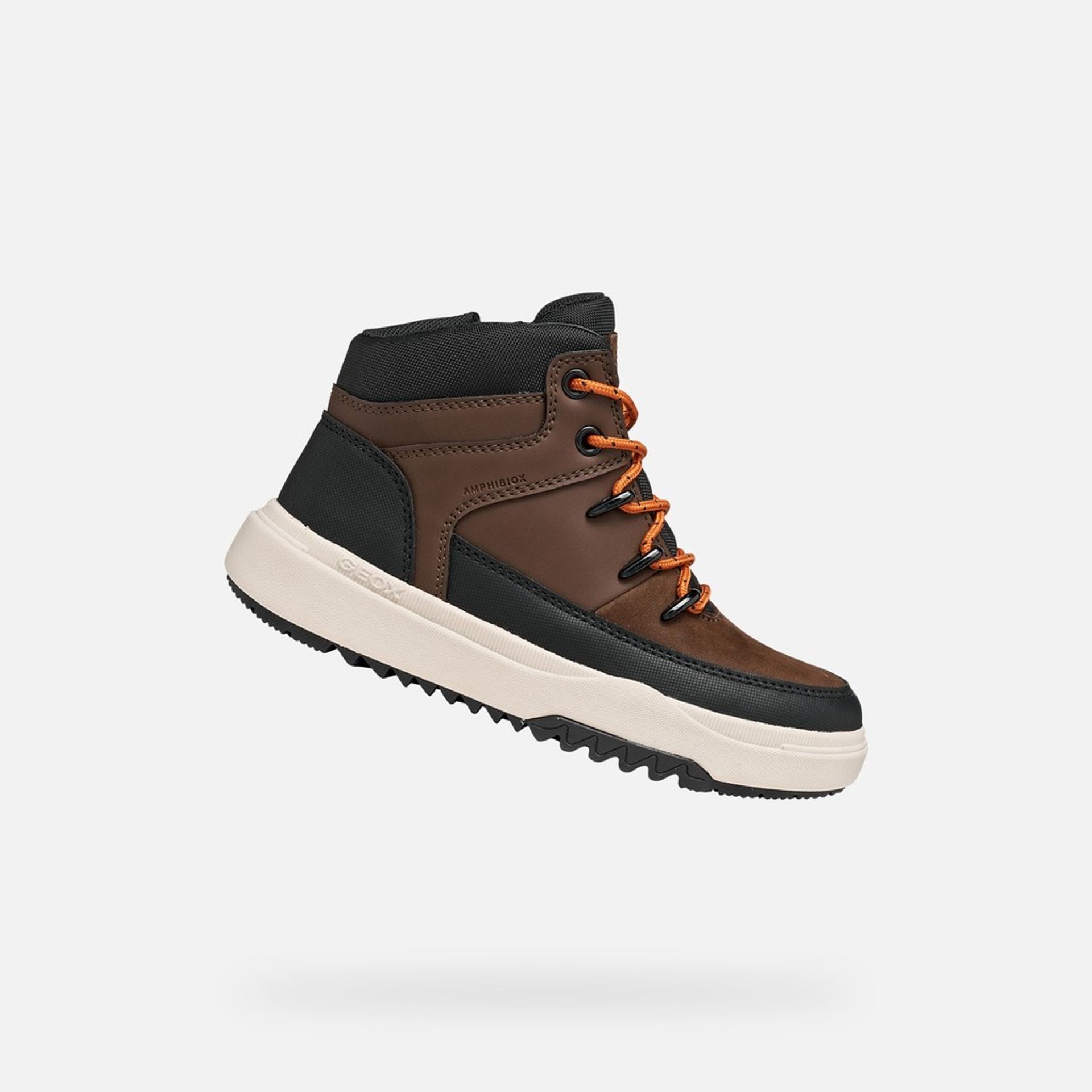 Ciemnobrązowe chłopięce buty za kostkę Geox Bunshee B ABX - 001