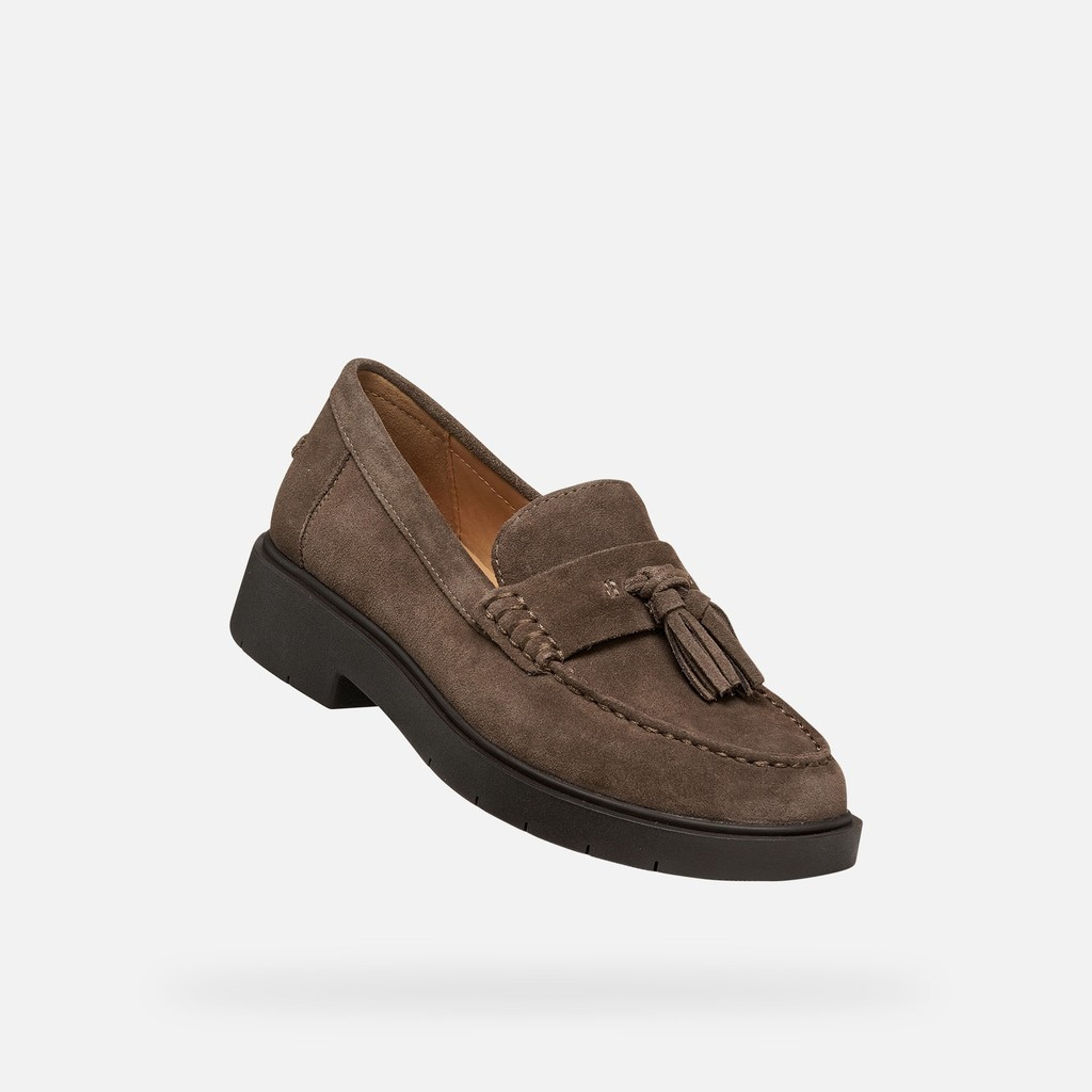 Tmavohnedé dámske mokasíny Geox Spherica EC1 B - 005