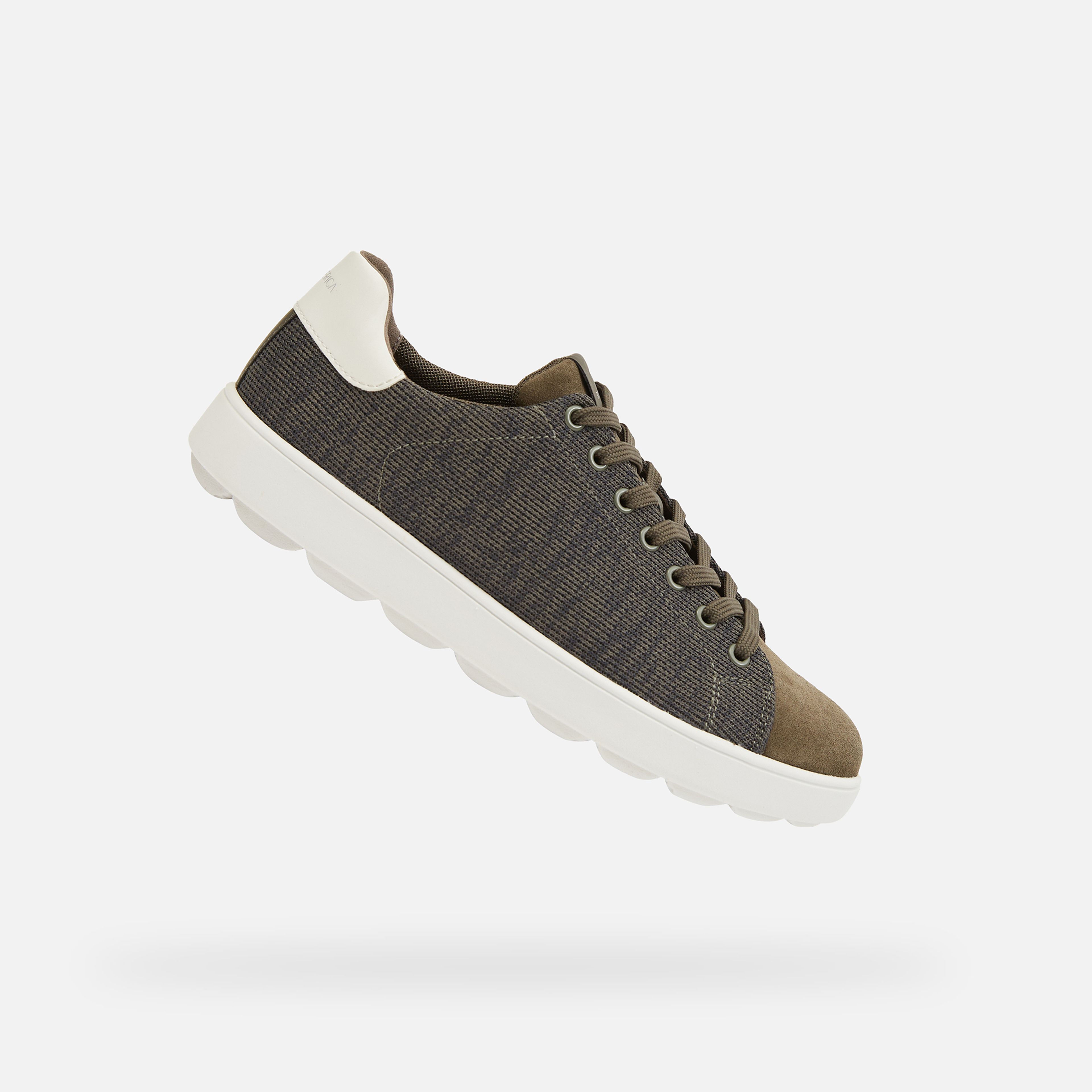 Khaki pánske tenisky Geox Spherica Ecub-1
