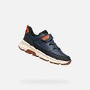 Khaki chlapecké tenisky Geox Flexyper Plus-Tmavě modrá - 003