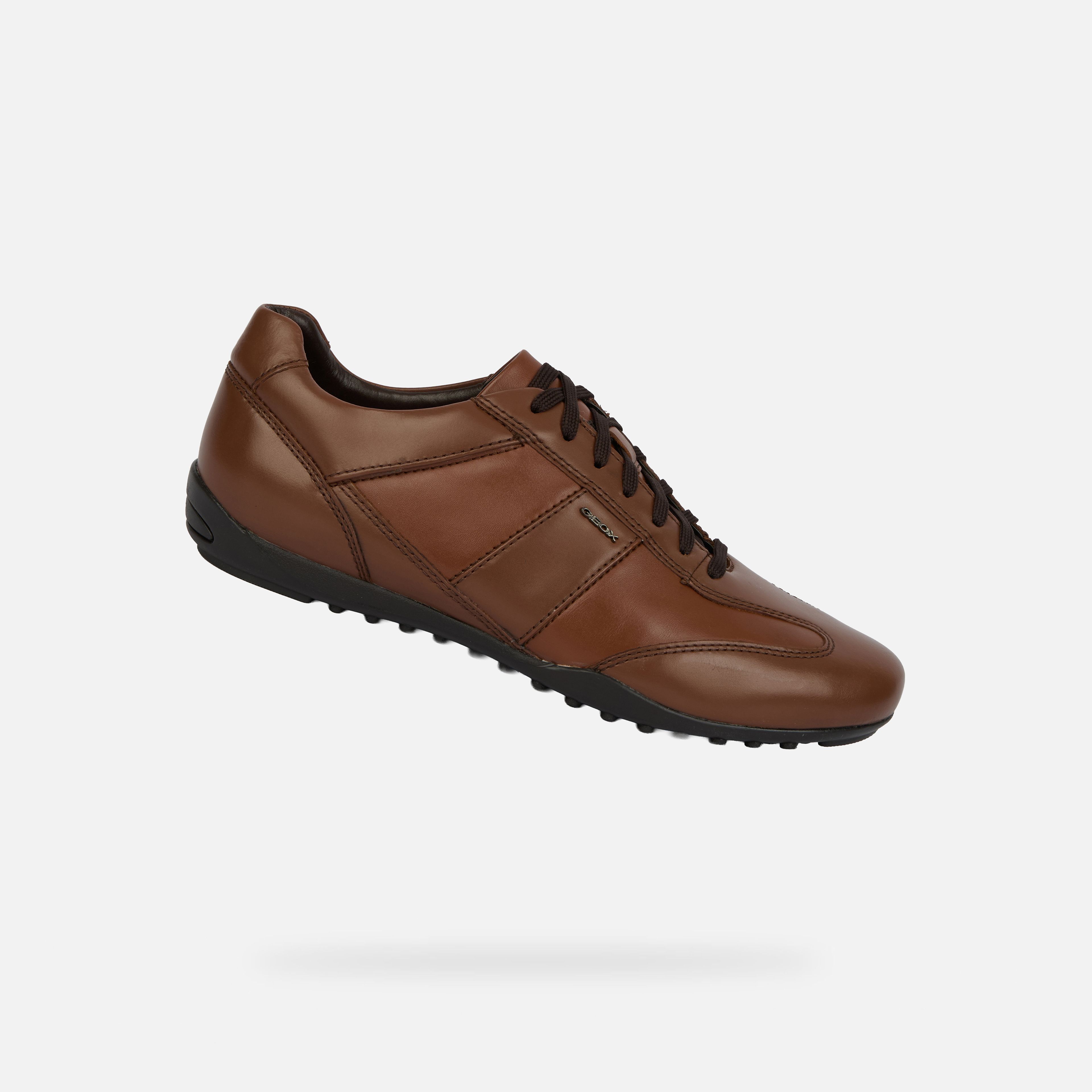 Brązowe męskie sneakersy Geox Wells