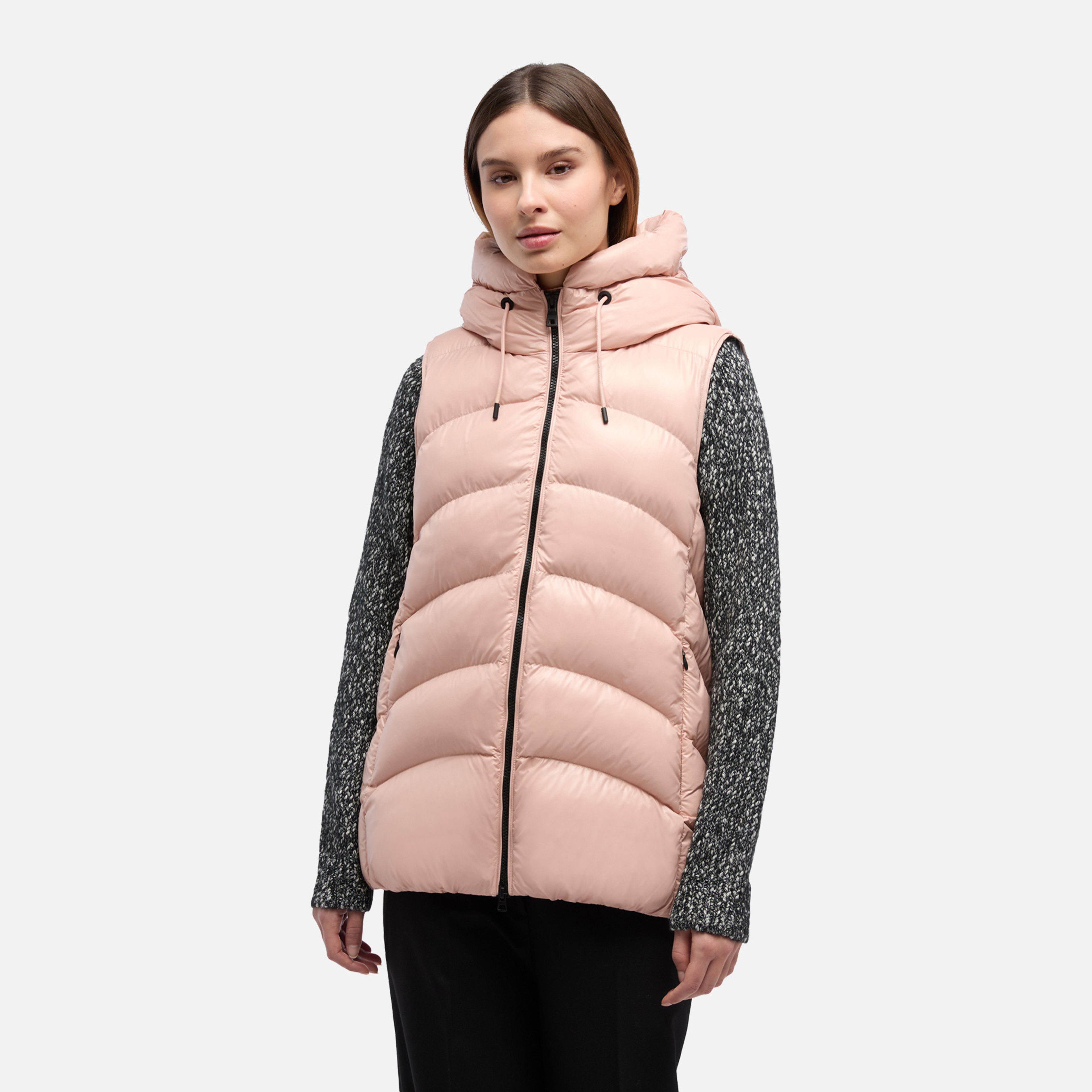 Světle růžová dámská vesta Geox Bleyze - 002
