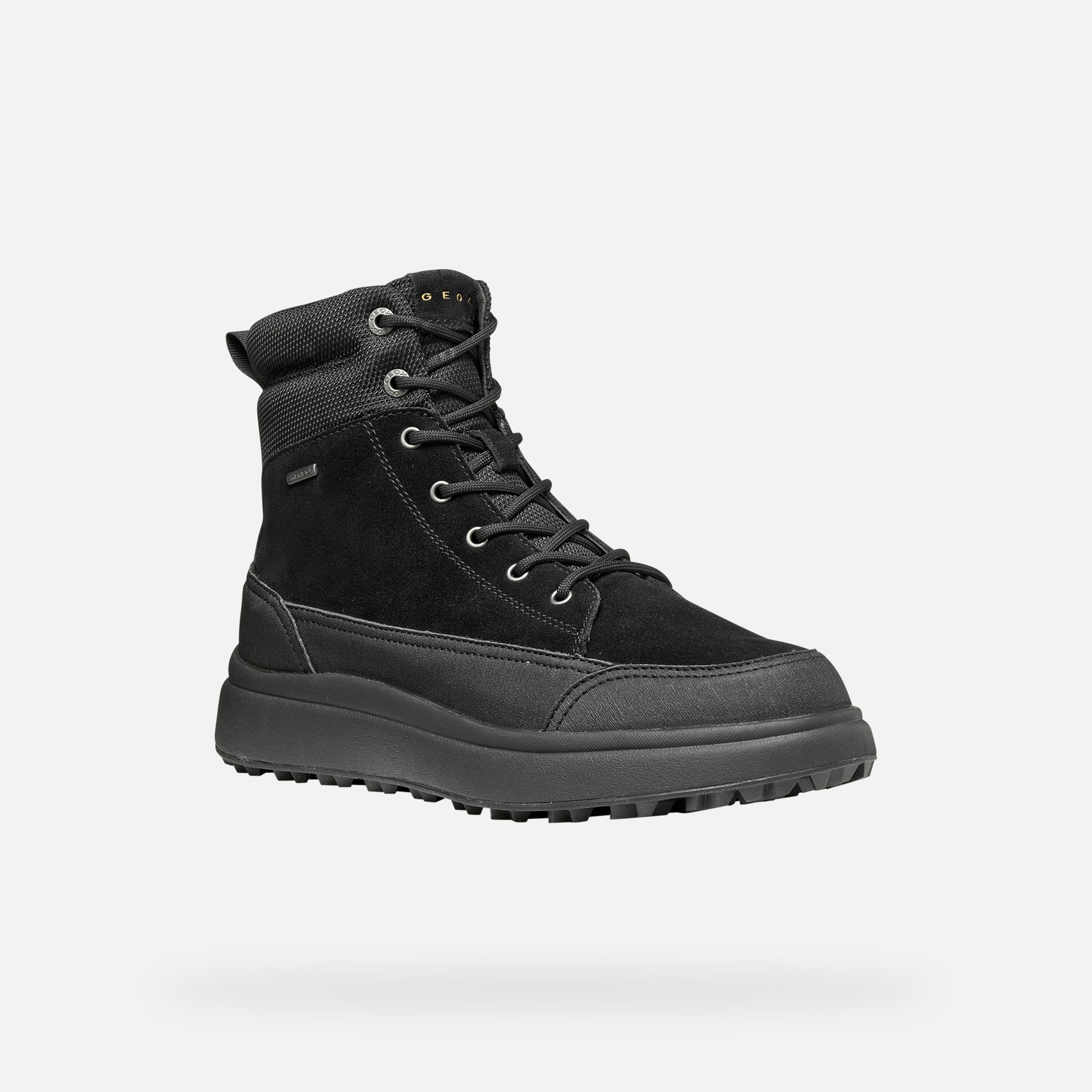 Czarne męskie buty za kostkę Geox Granito + Grip B A - 003