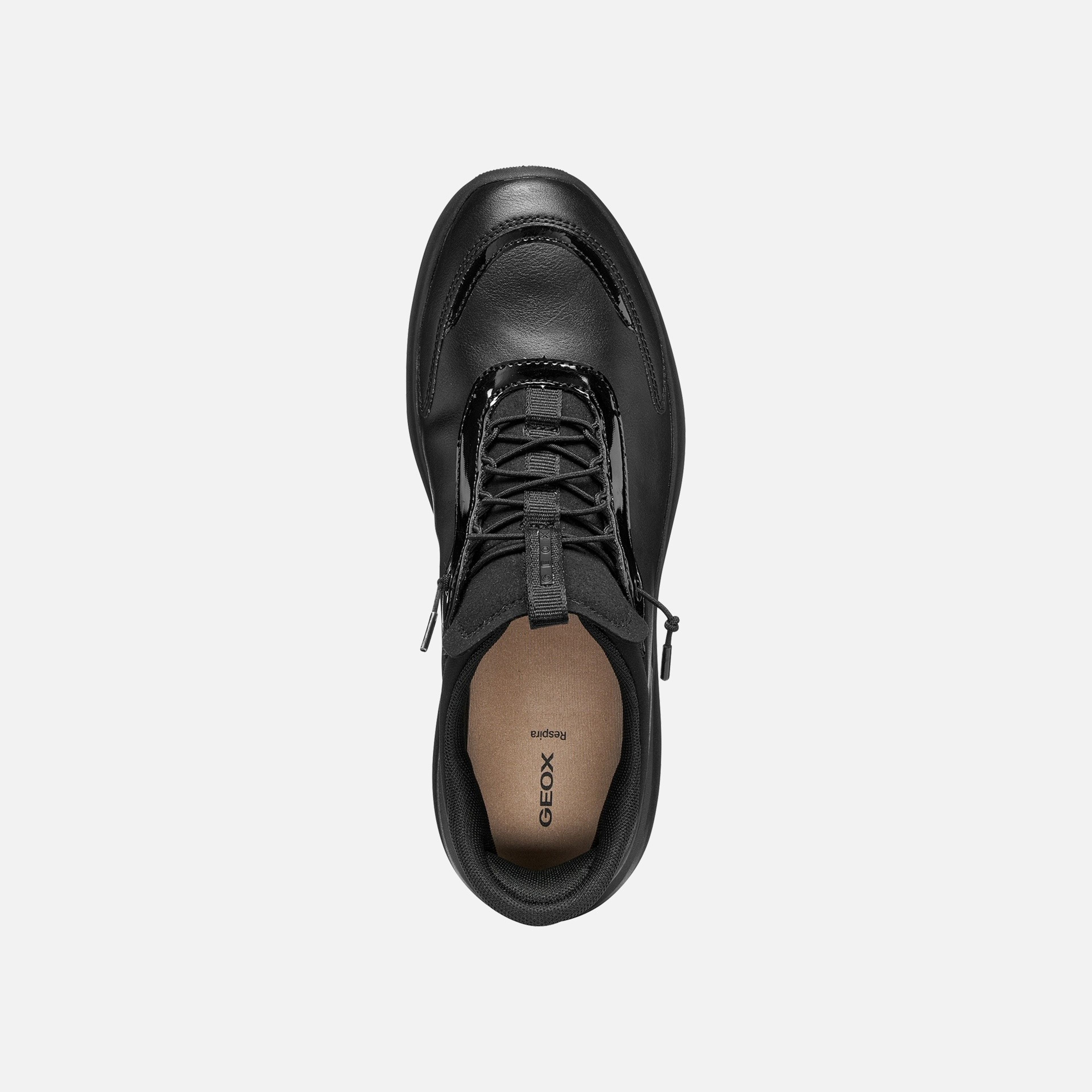Czarne damskie tenisówki Geox Plummery Plus - 006