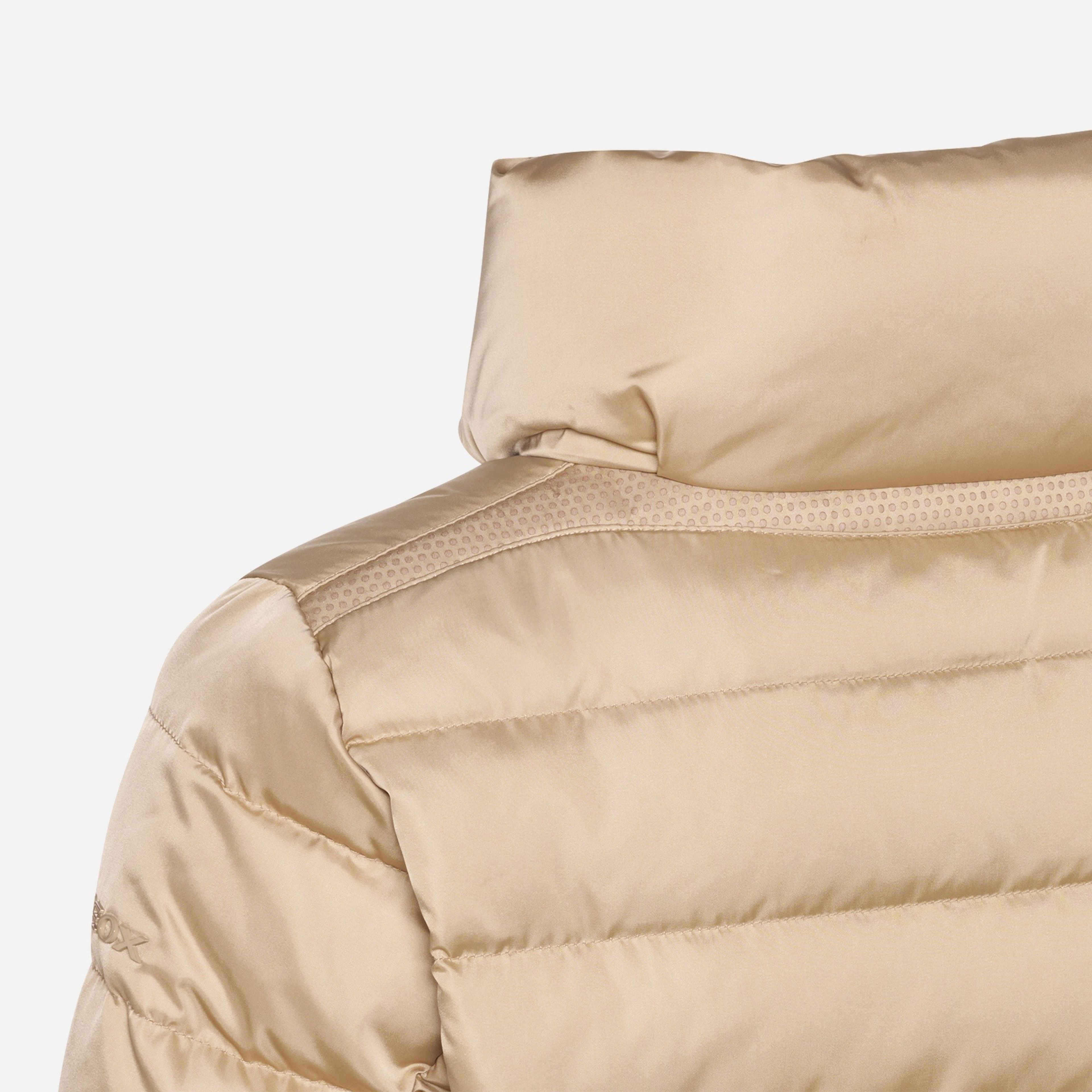 Béžová dámská péřová bunda Geox Bettanie - 004
