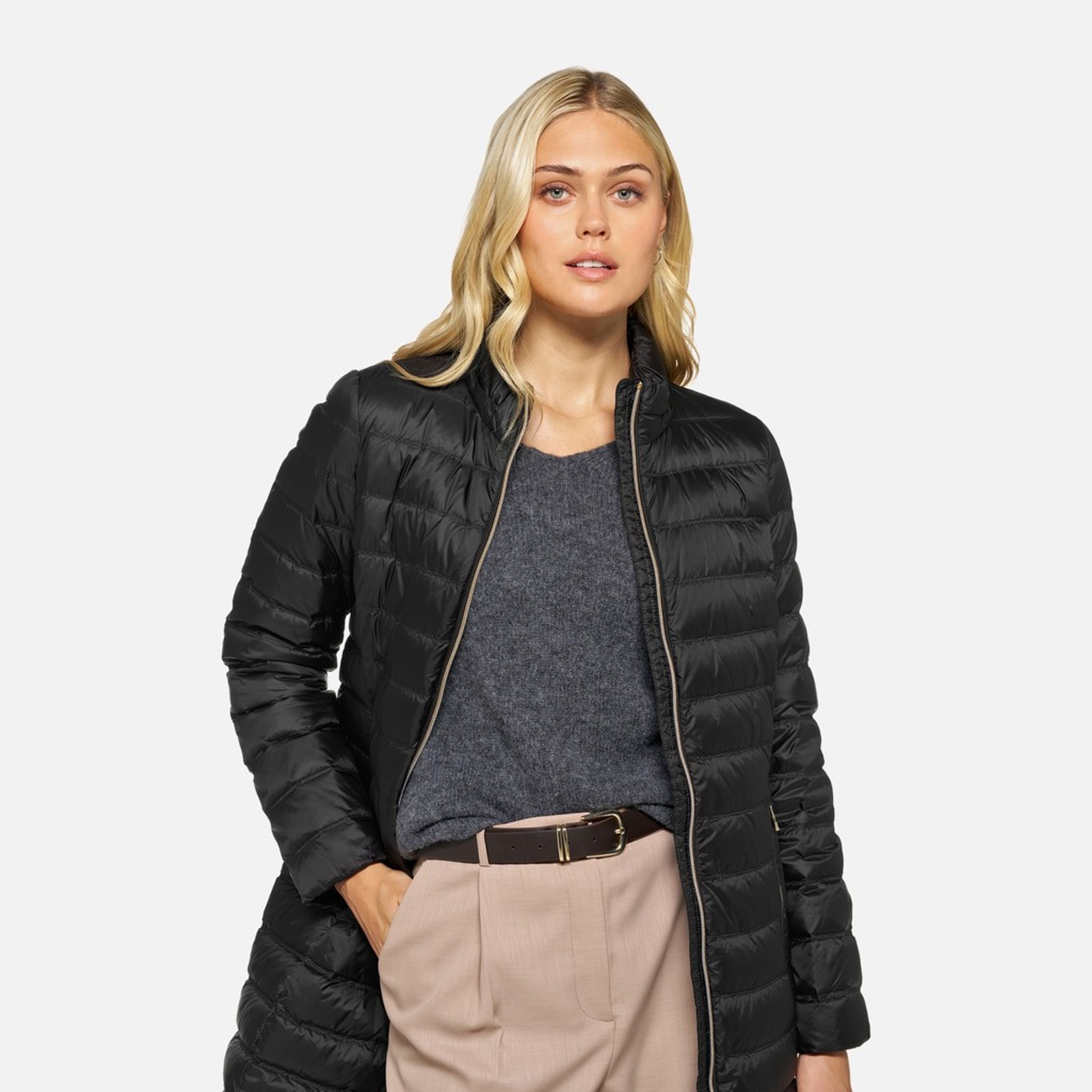 Černá dámská péřová bunda Geox Jaysen - 003
