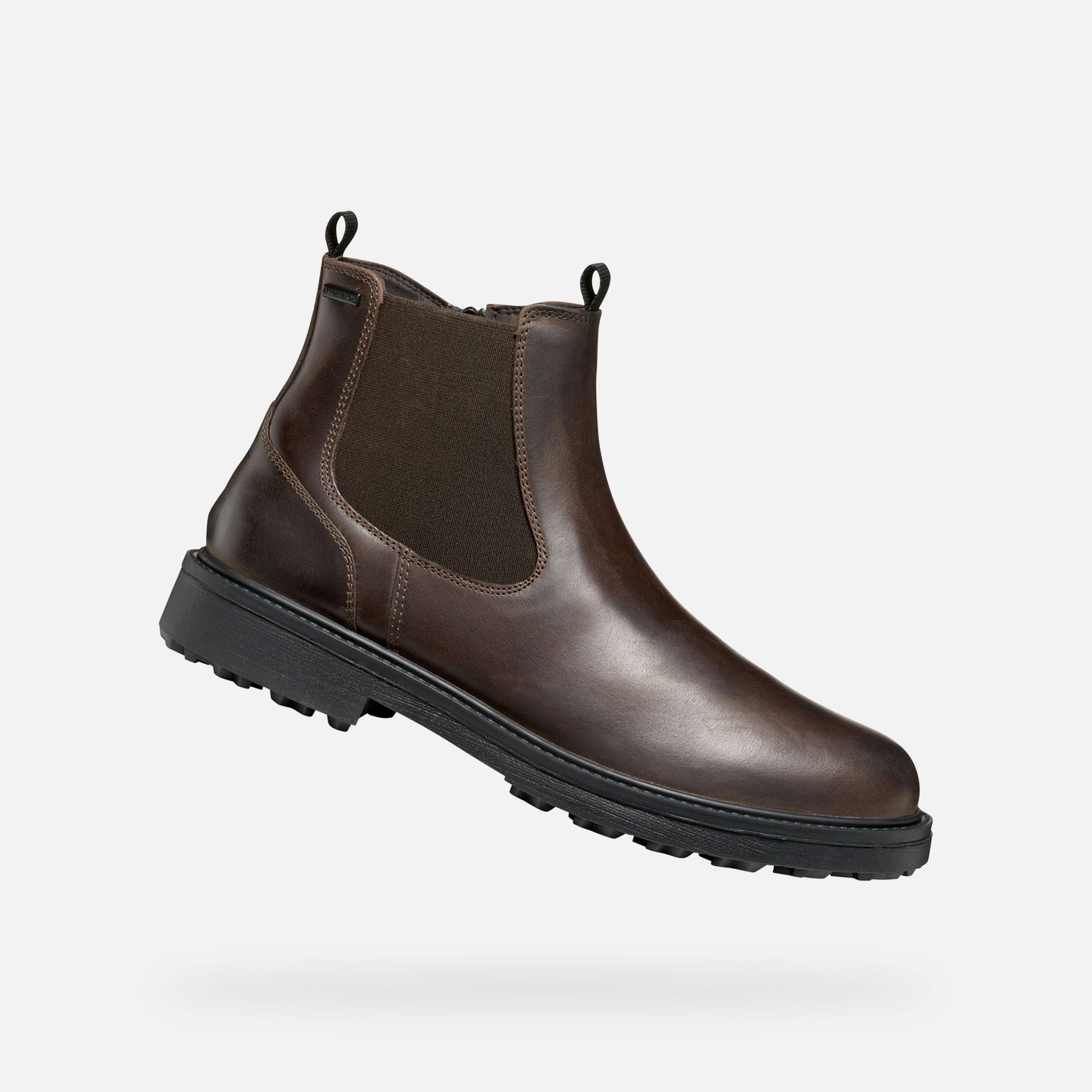 Hnědá pánská kotníková obuv Geox Lagorai + Grip B A