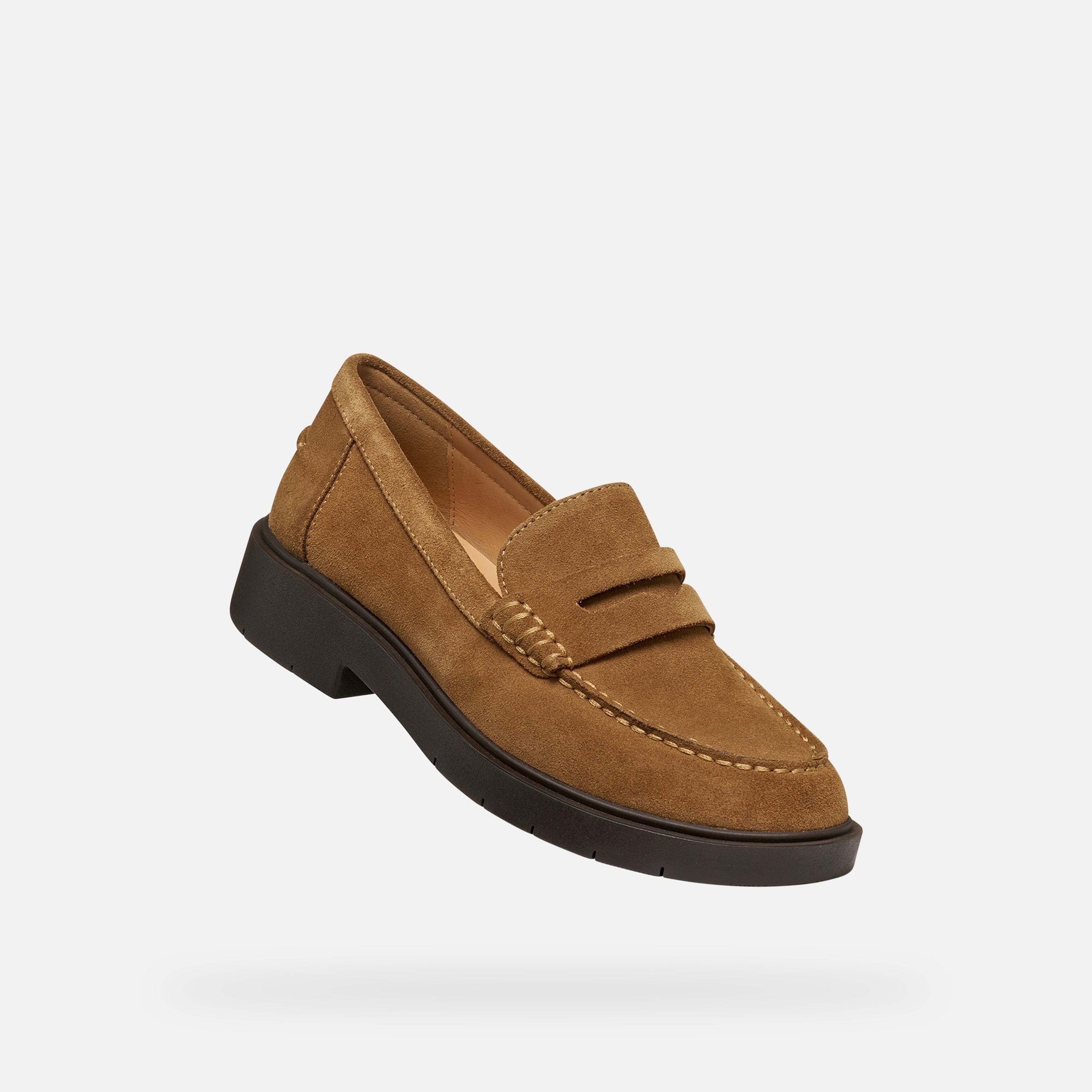 Hnědá dámská mokasíny Geox Spherica EC1 - 006