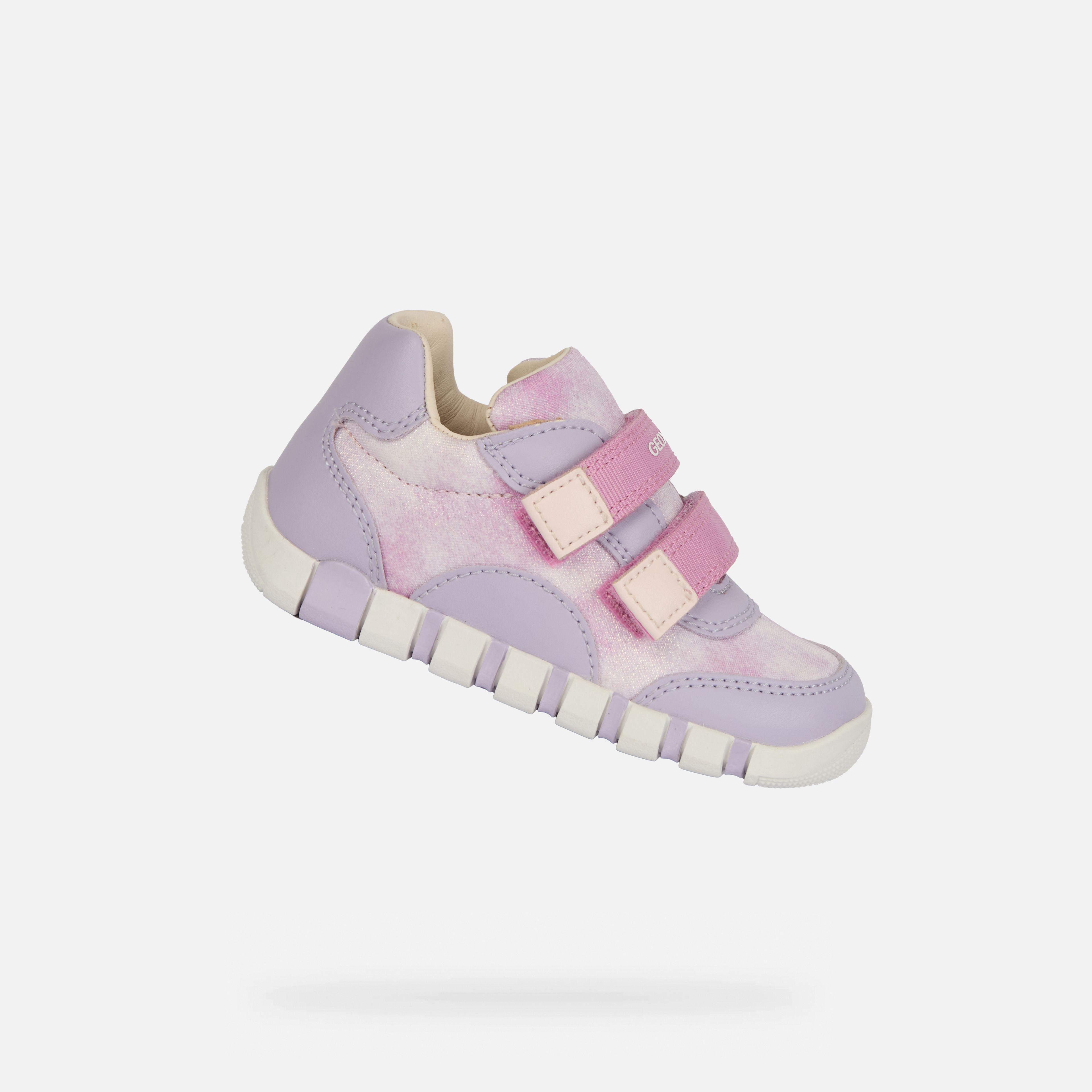 Fialové dievčenské topánky na prvé krôčky Geox Iupidoo