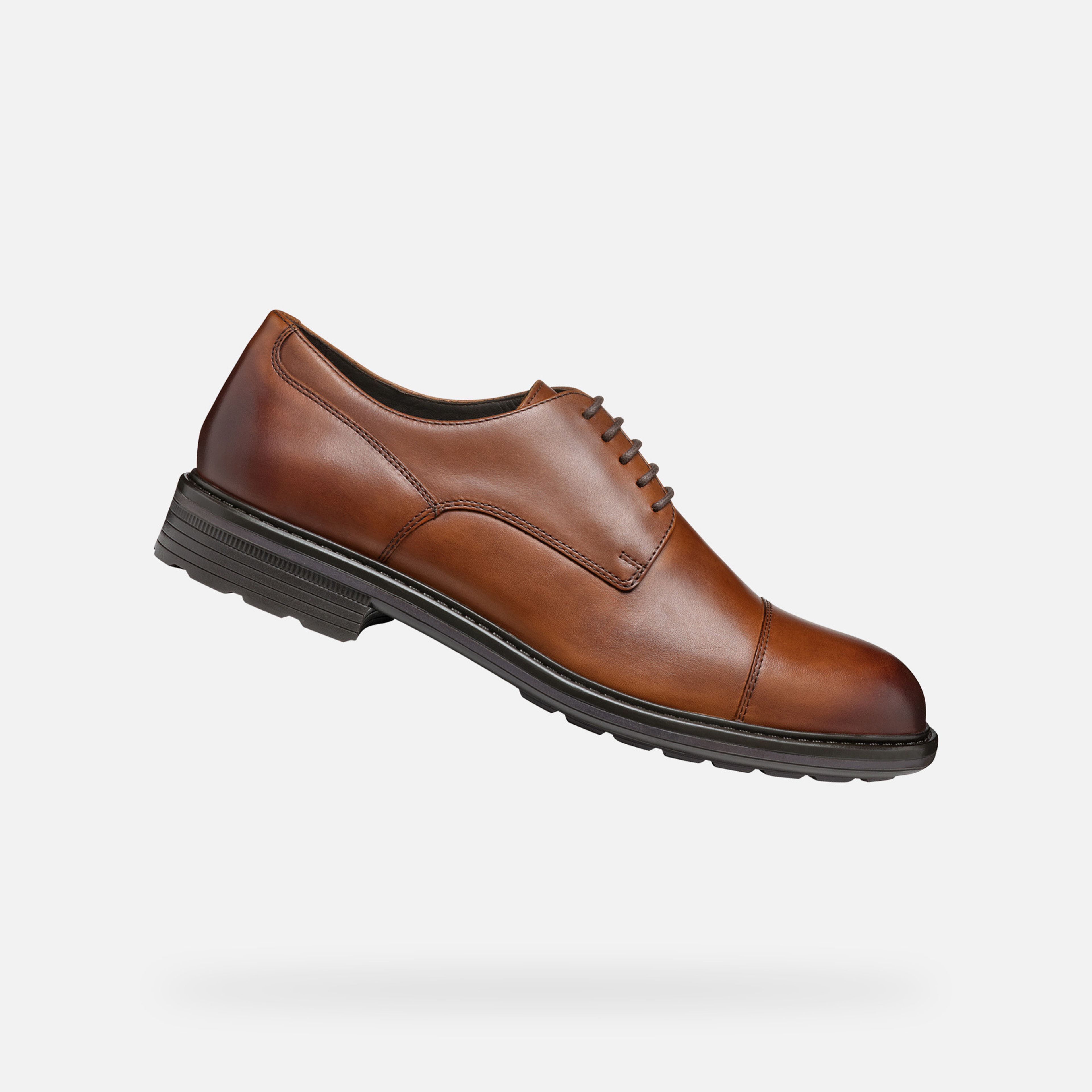 Brązowe męskie buty imprezowe Geox Walk Pleasure