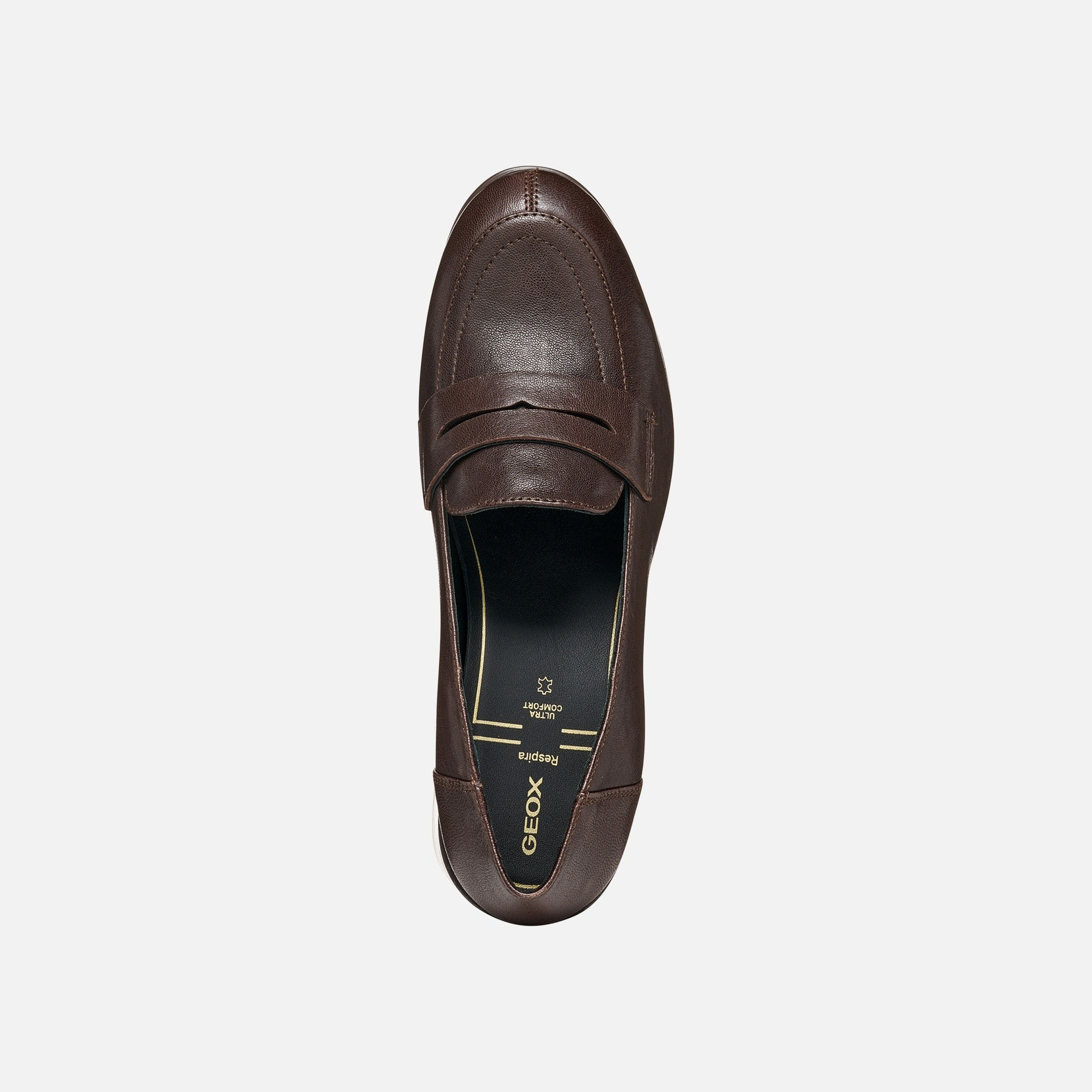 Tmavě hnědá dámská obuv na podpatku Geox Walk Pleasure 55T - 006