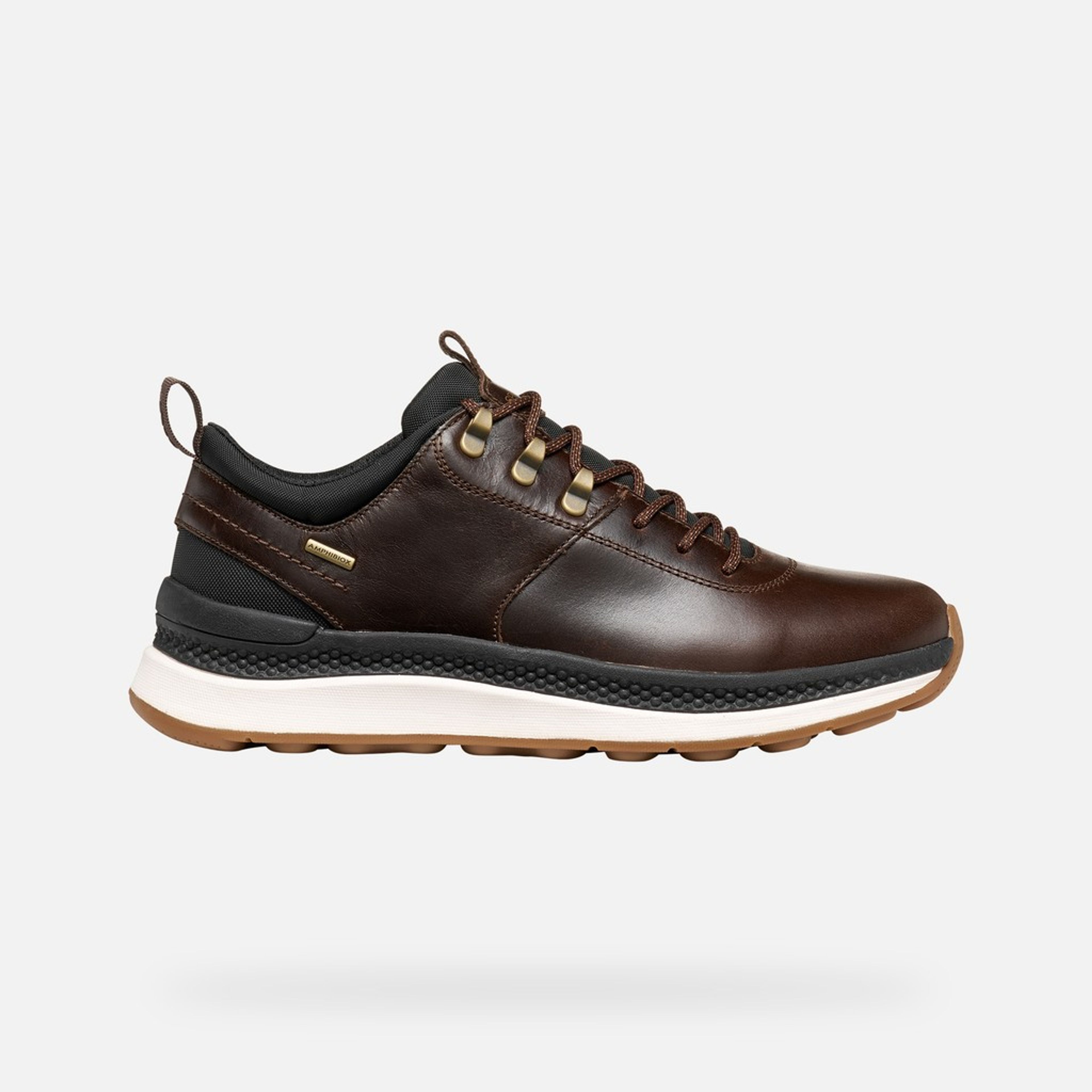 Ciemnobrązowe męskie sneakersy Geox Spherica Actif X2 - 002